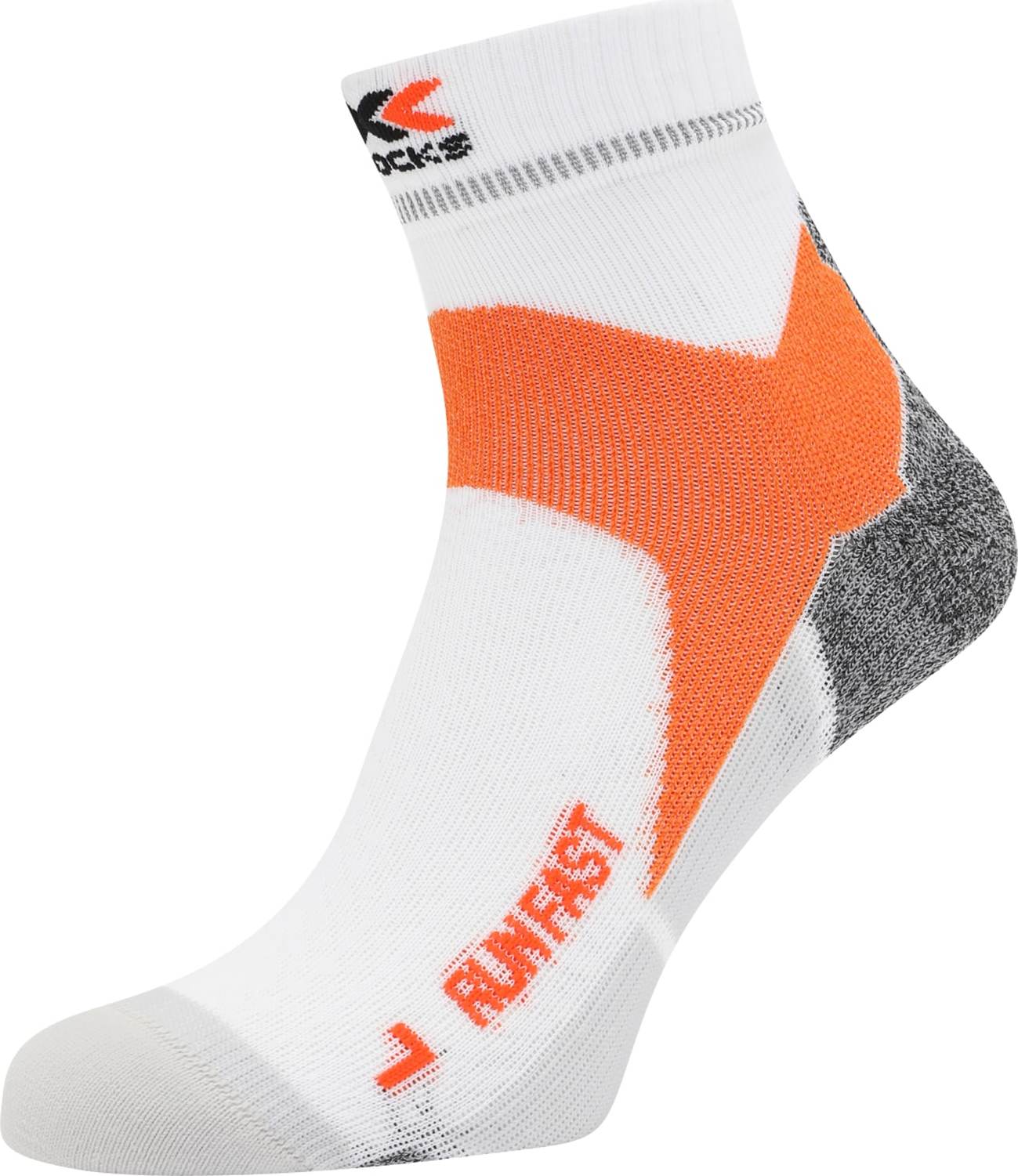 X-SOCKS Sportovní ponožky bílá / jasně oranžová / černá / šedý melír