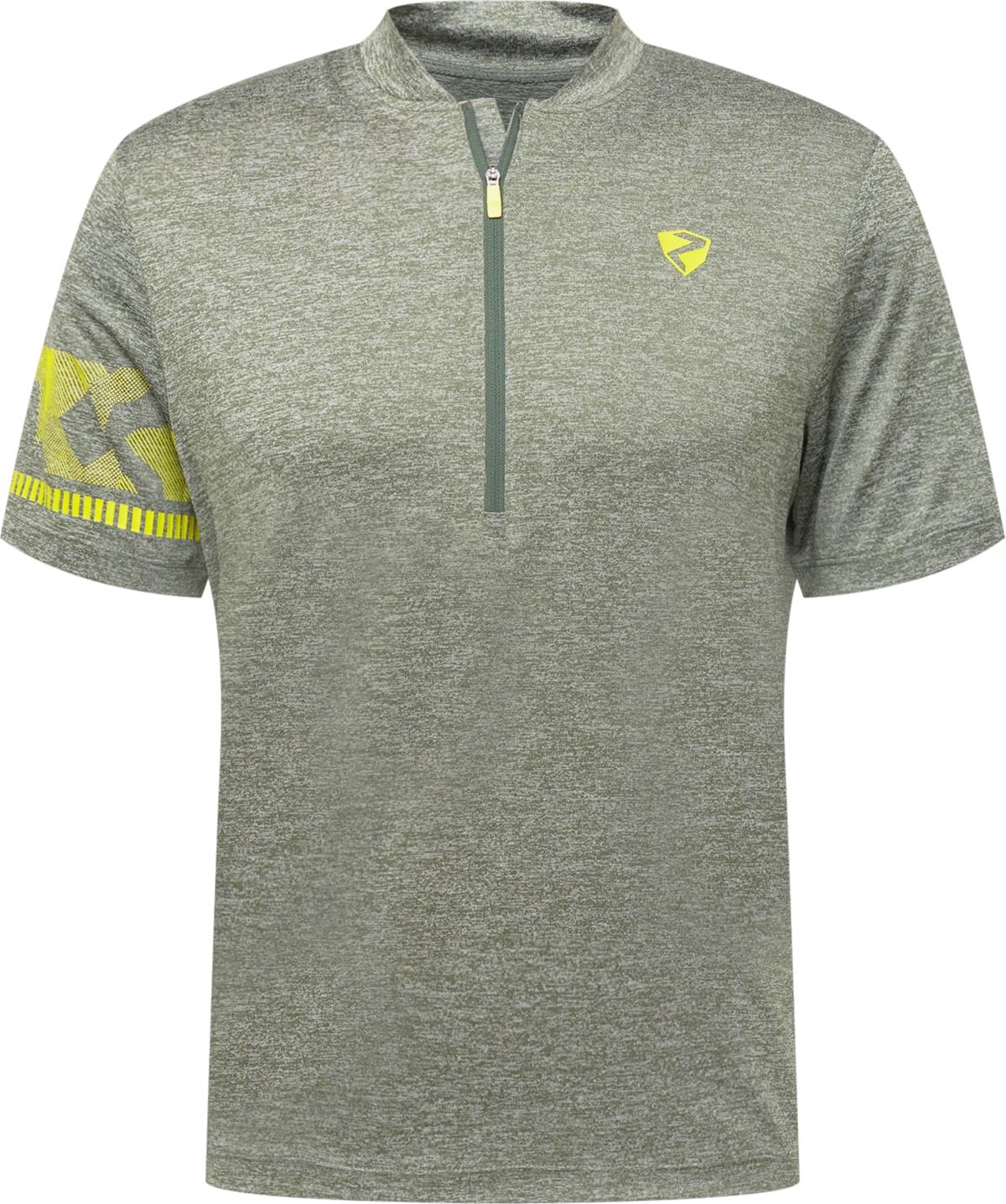 ZIENER Funkční tričko 'NALE' zelený melír / žlutá