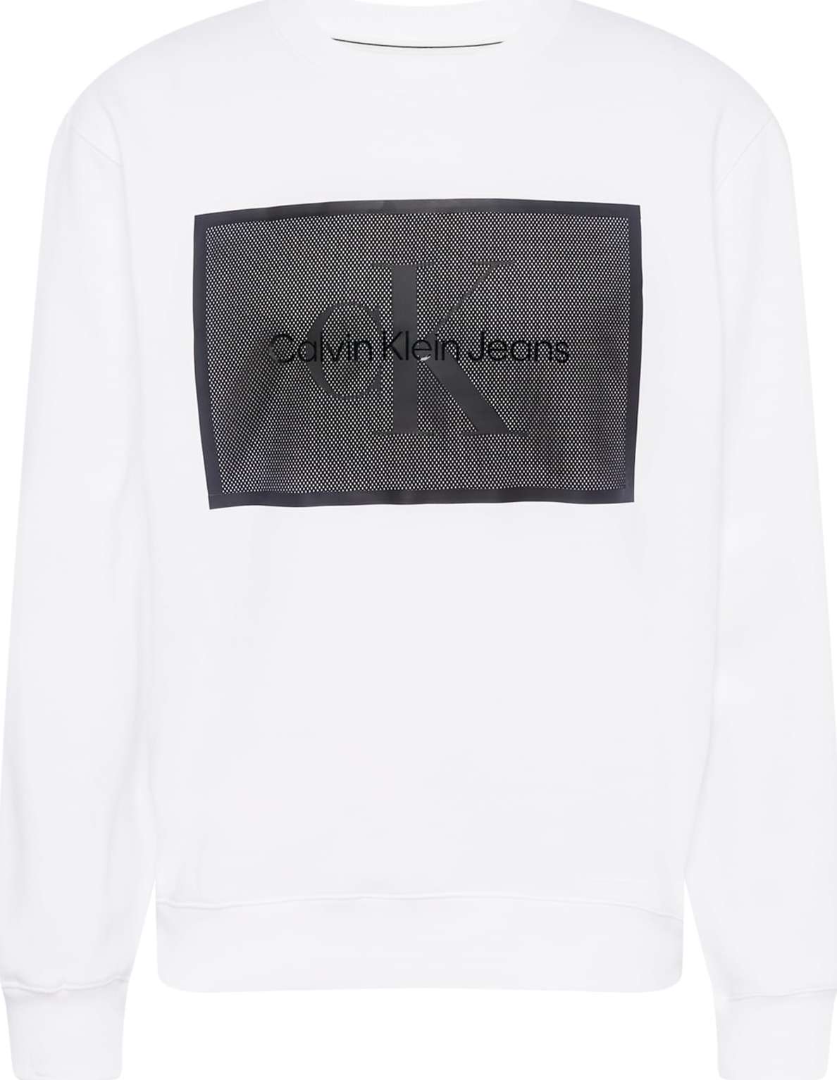 Calvin Klein Jeans Mikina bílá / antracitová