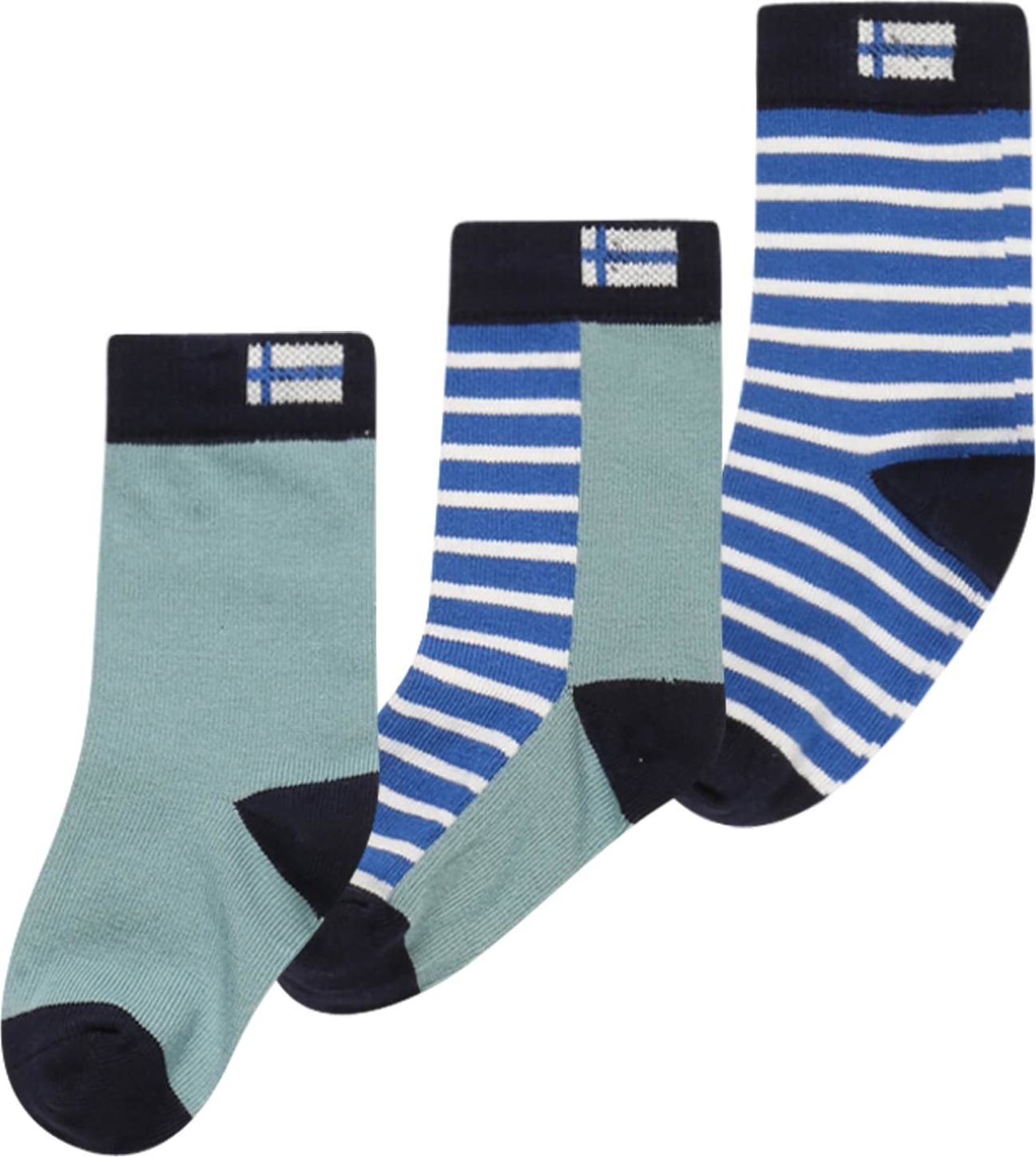 FINKID Ponožky námořnická modř / bílá / modrá / tyrkysová