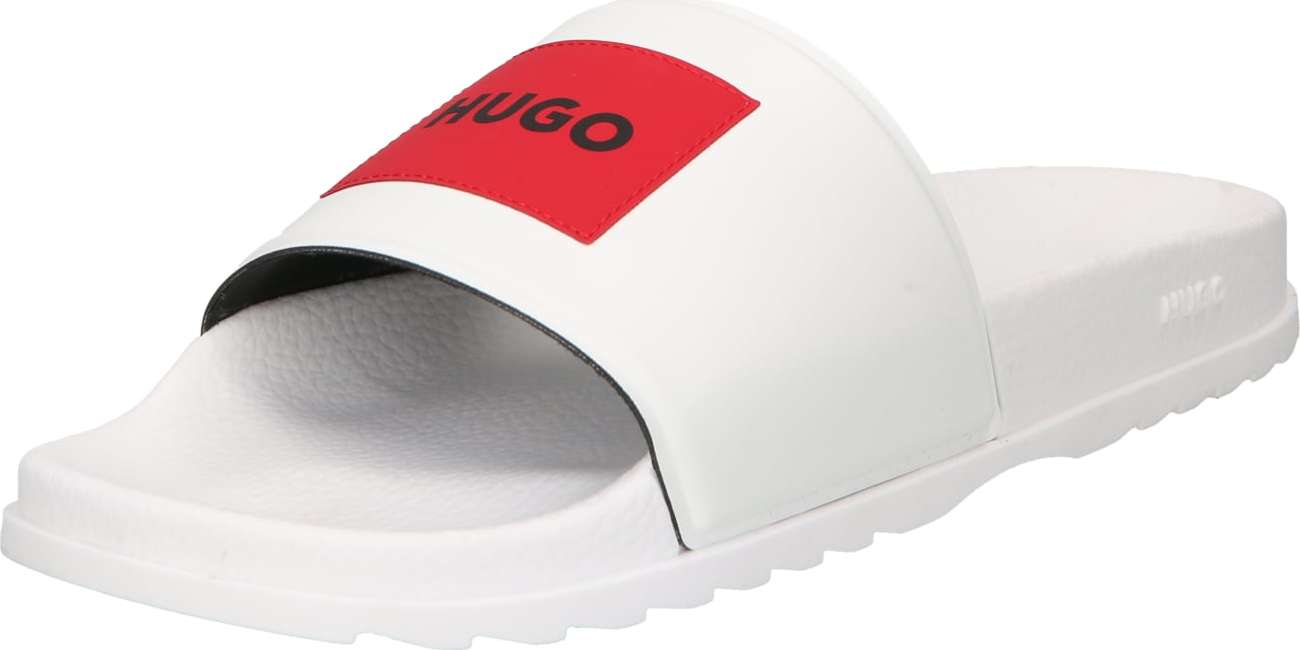 HUGO Pantofle 'Match it' bílá / červená / černá