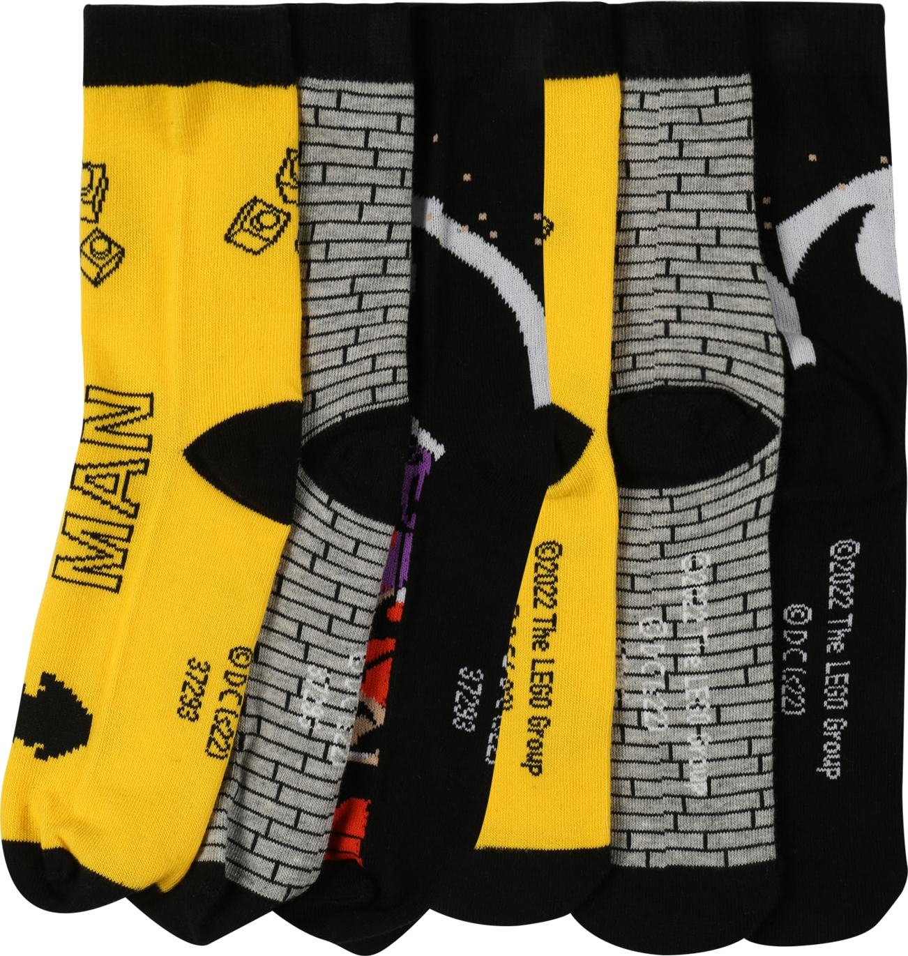 LEGO WEAR Ponožky černá / žlutá / bílá