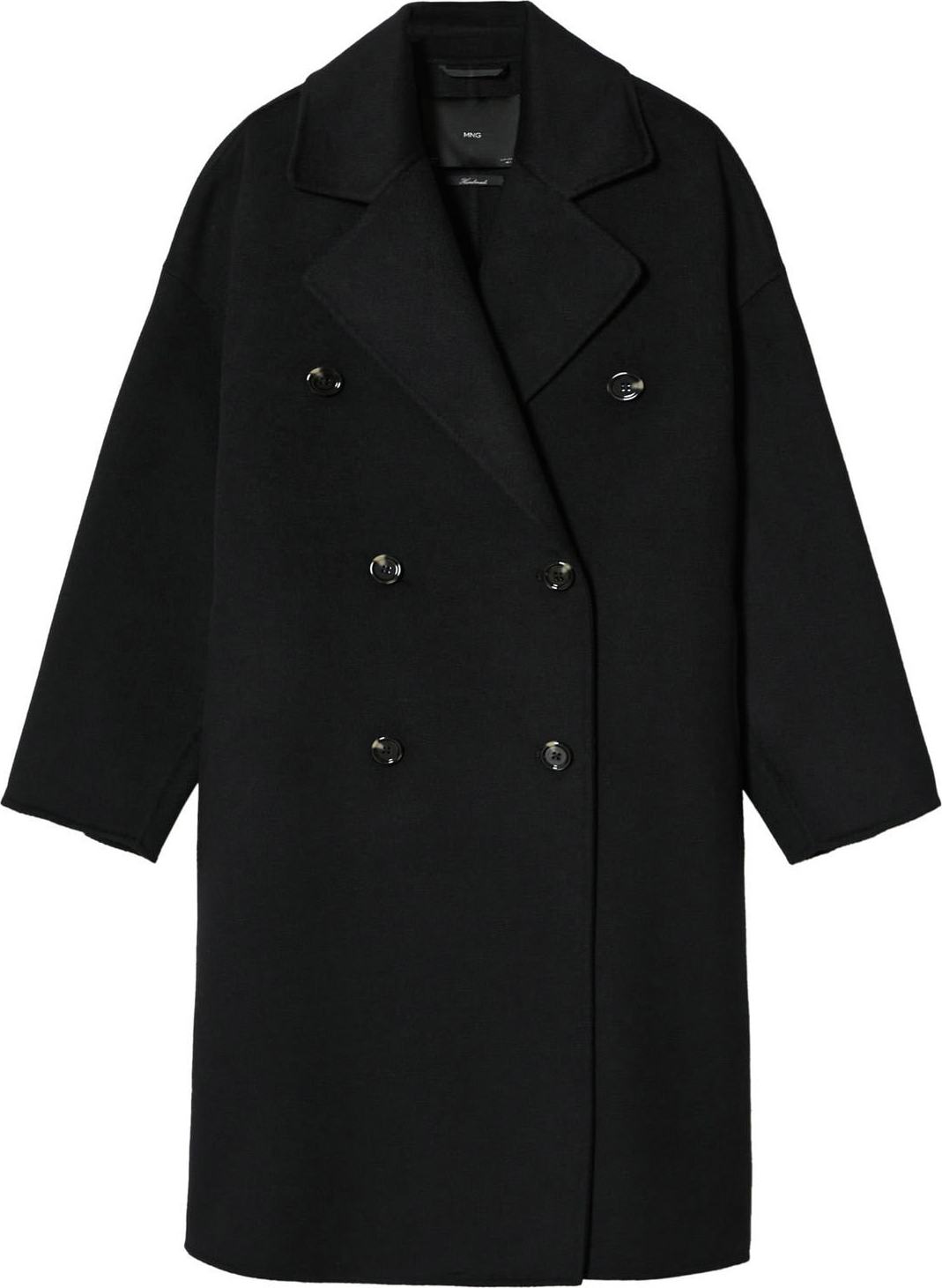 MANGO Přechodný kabát černá