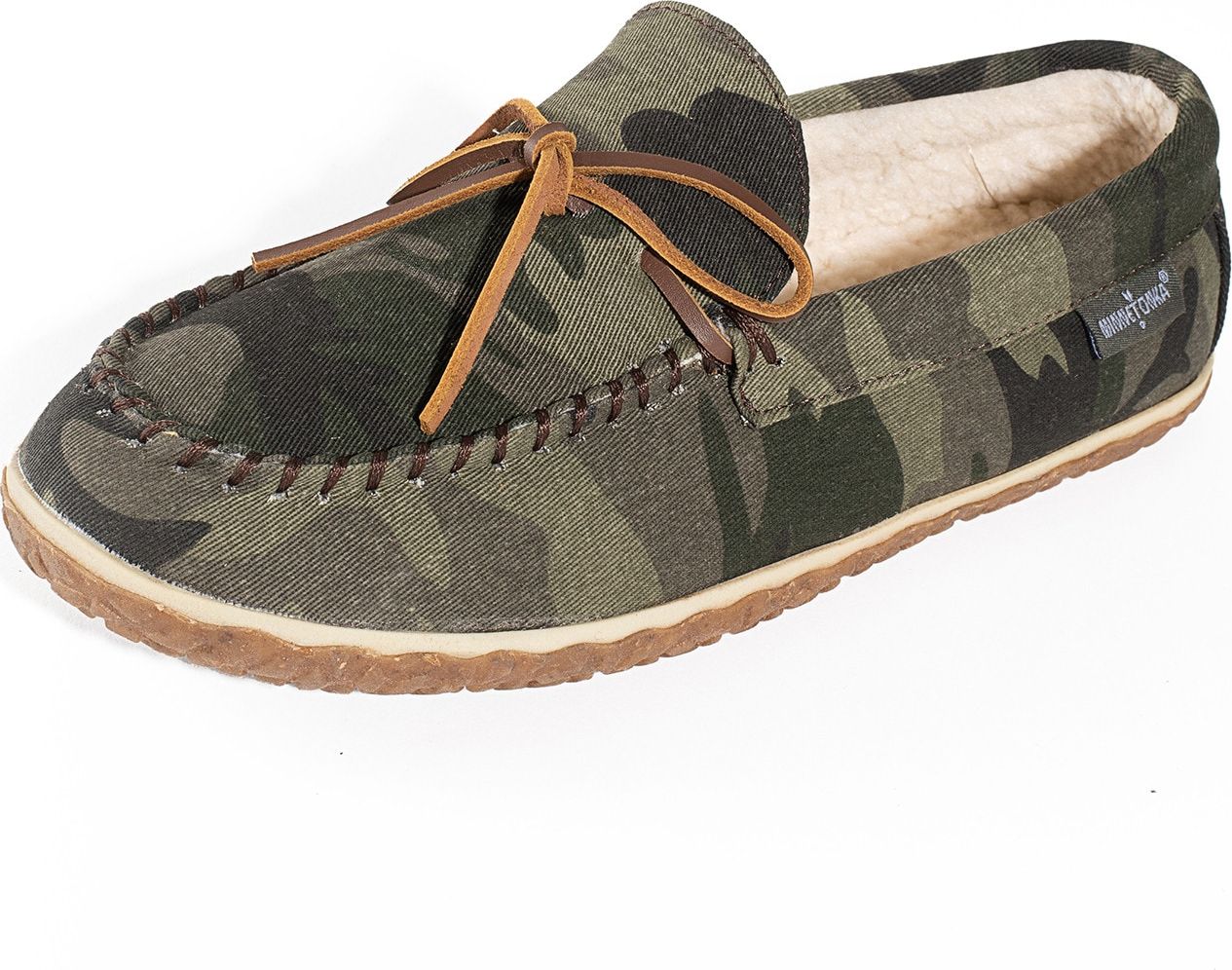 Minnetonka Mokasíny 'Taft' zelená / hnědá
