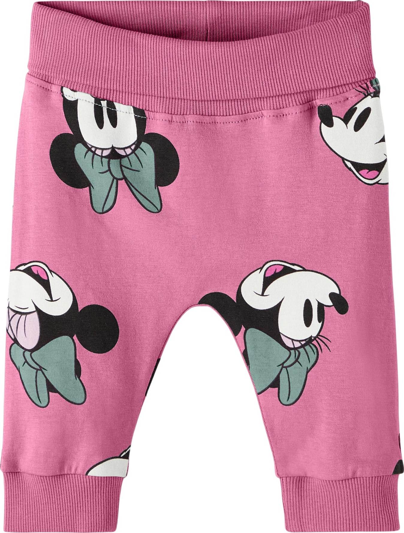 NAME IT Kalhoty 'Jubis Minnie' pink / černá / bílá / tyrkysová