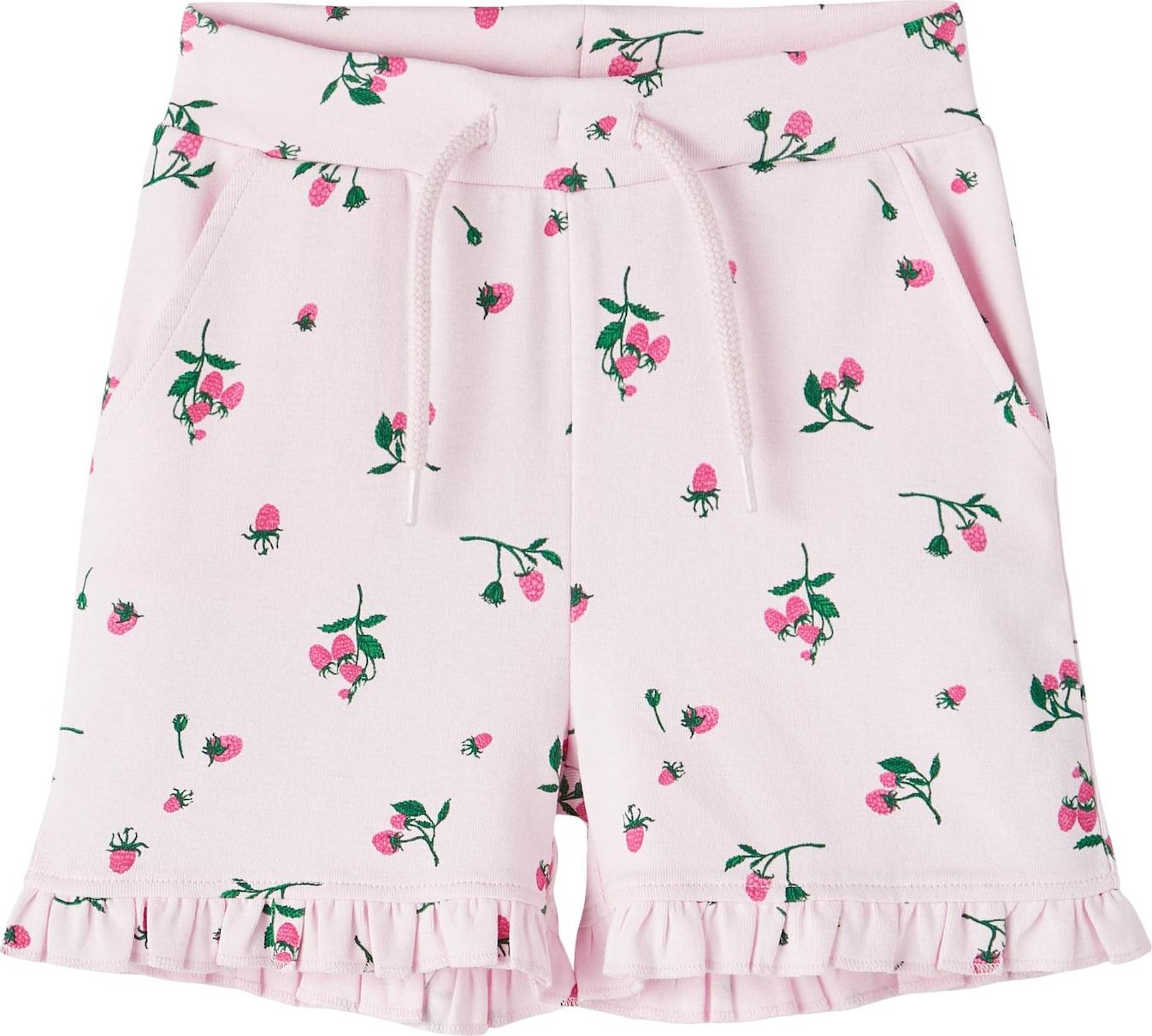 NAME IT Kalhoty 'JESSIE' růžová / pink / tmavě zelená