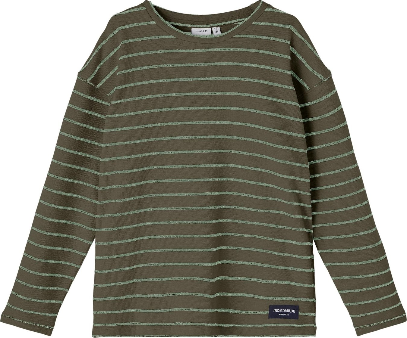 NAME IT Tričko 'Dukka' khaki / zelená / černá / bílá