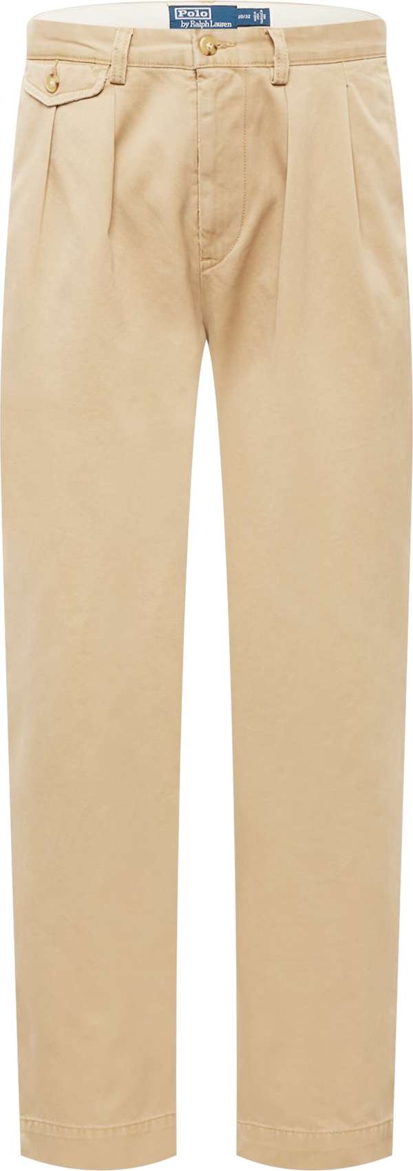 Polo Ralph Lauren Kalhoty se sklady v pase 'WHITMANCHINO' písková