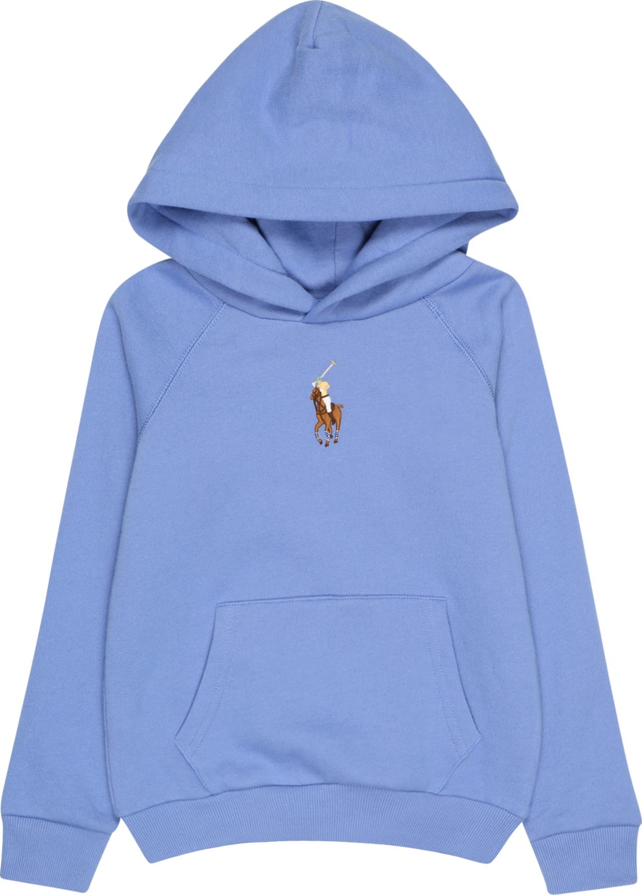 Polo Ralph Lauren Mikina kouřově modrá / karamelová / světle žlutá / bílá