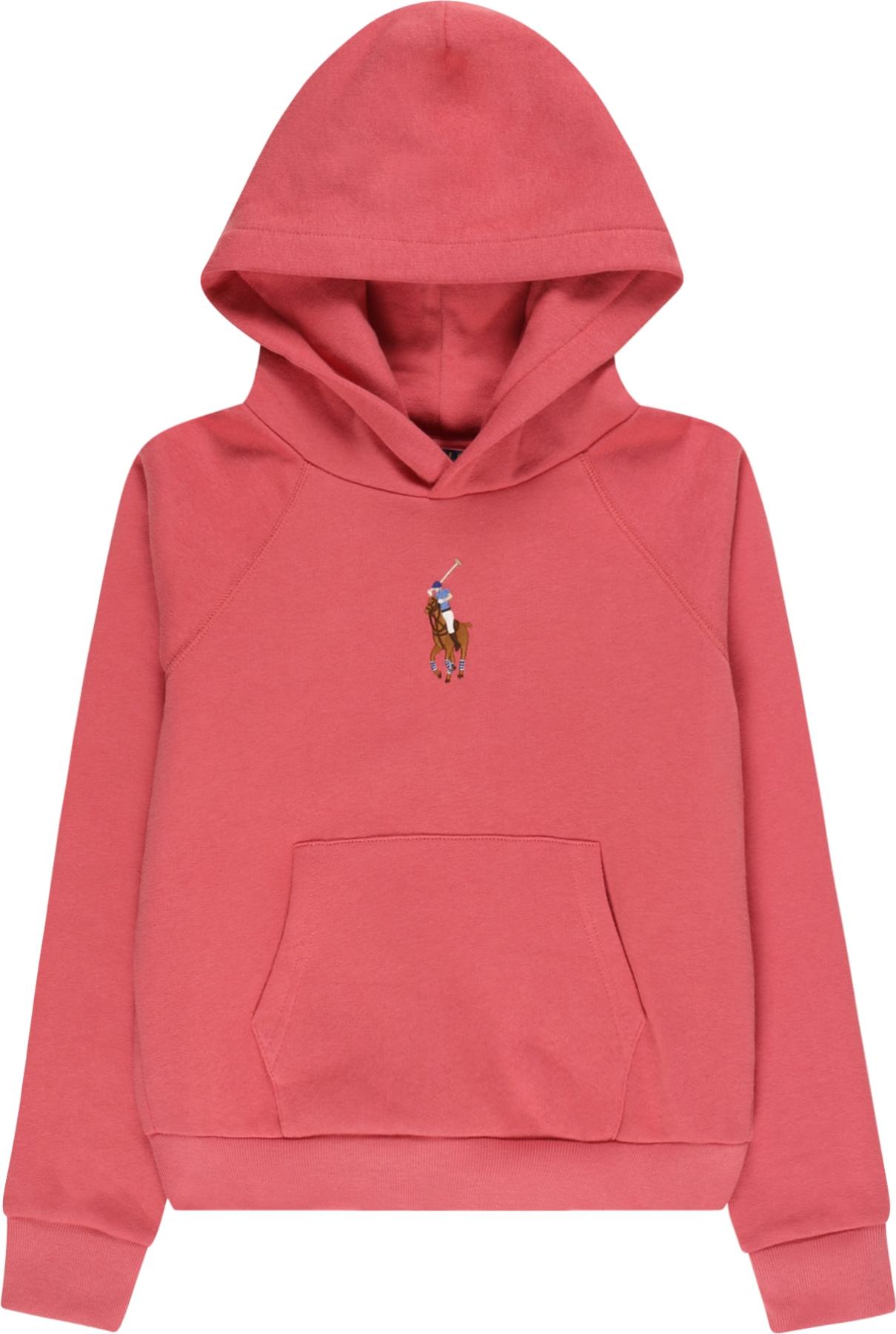 Polo Ralph Lauren Mikina pitaya / hnědá / bílá / světlemodrá