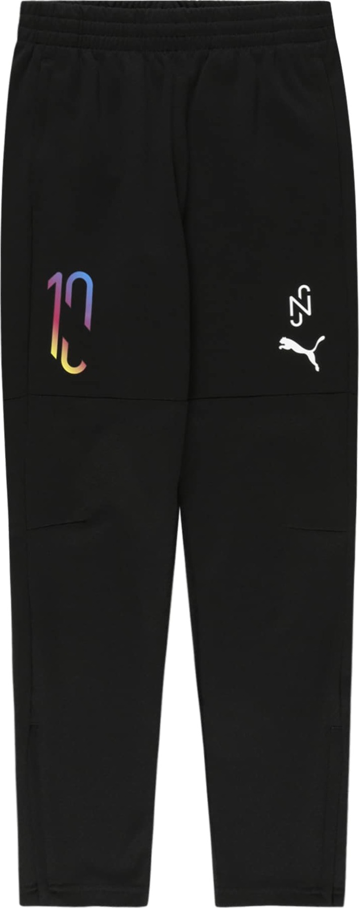 PUMA Sportovní kalhoty černá / mix barev / bílá