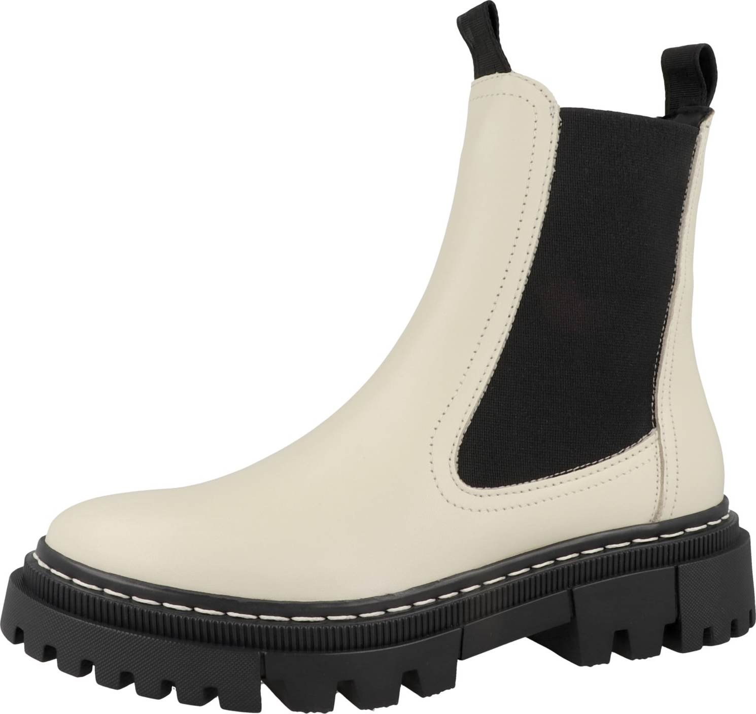 TAMARIS Chelsea boty černá / krémová