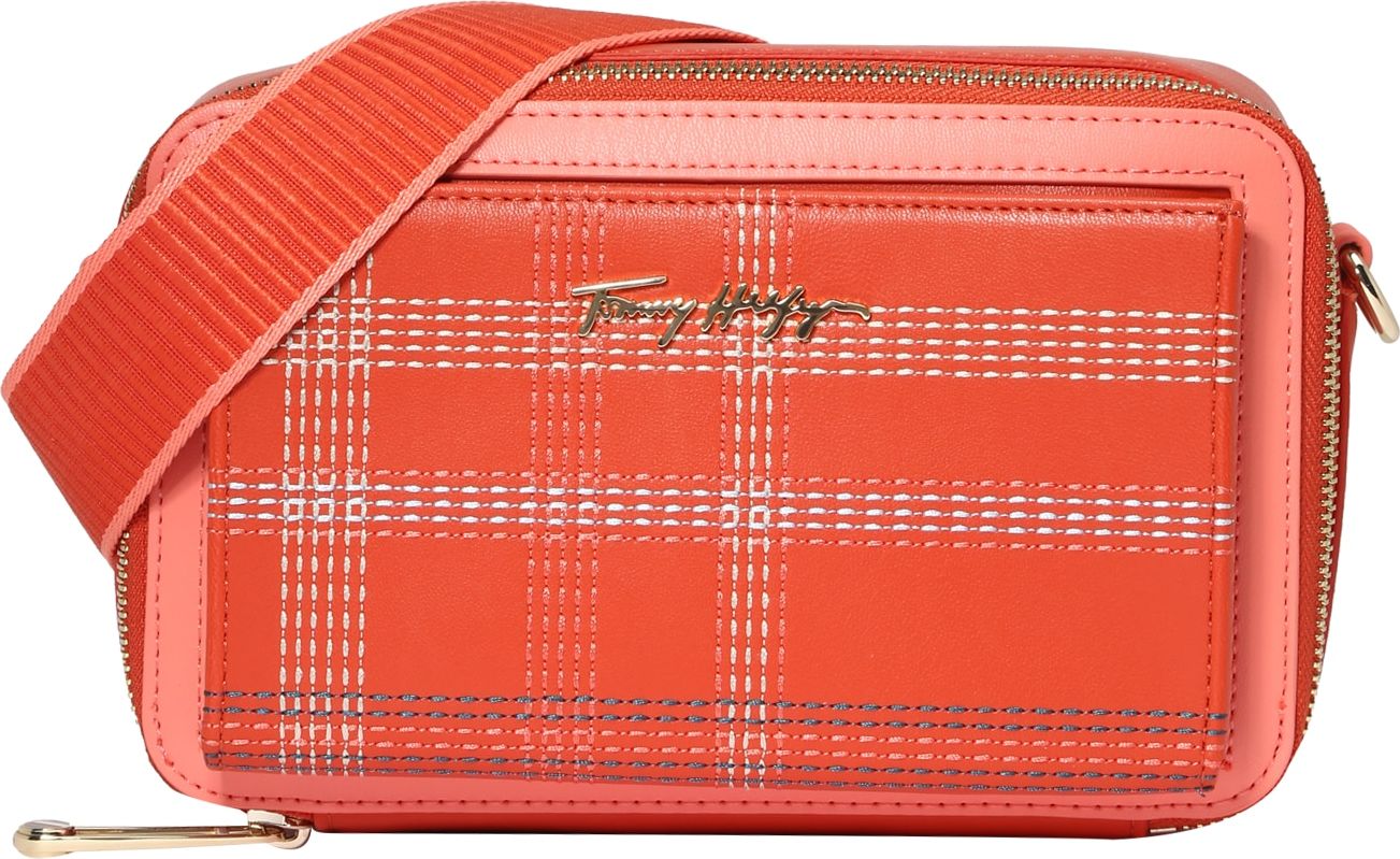 TOMMY HILFIGER Taška přes rameno bílá / korálová / oranžově červená