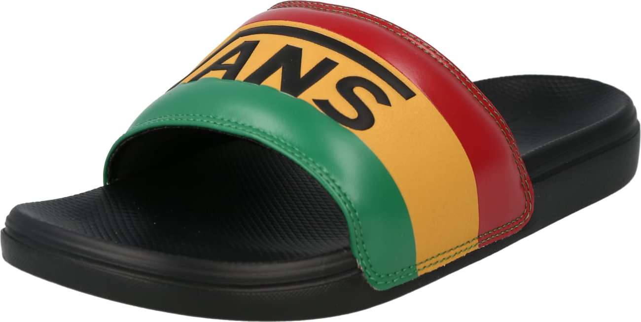 VANS Pantofle 'La Costa' černá / žlutá / zelená / červená