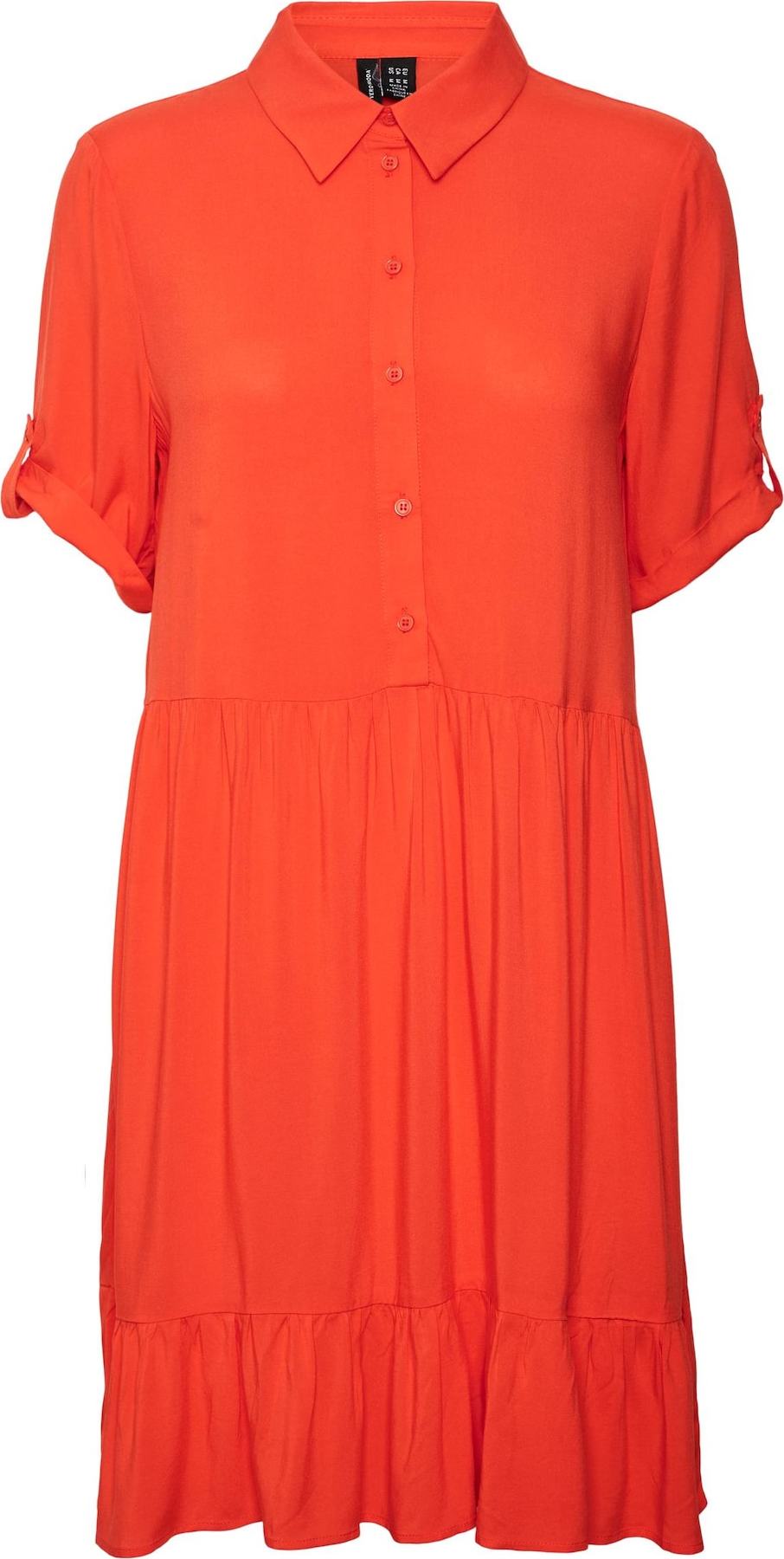 VERO MODA Košilové šaty 'Tipi' svítivě oranžová