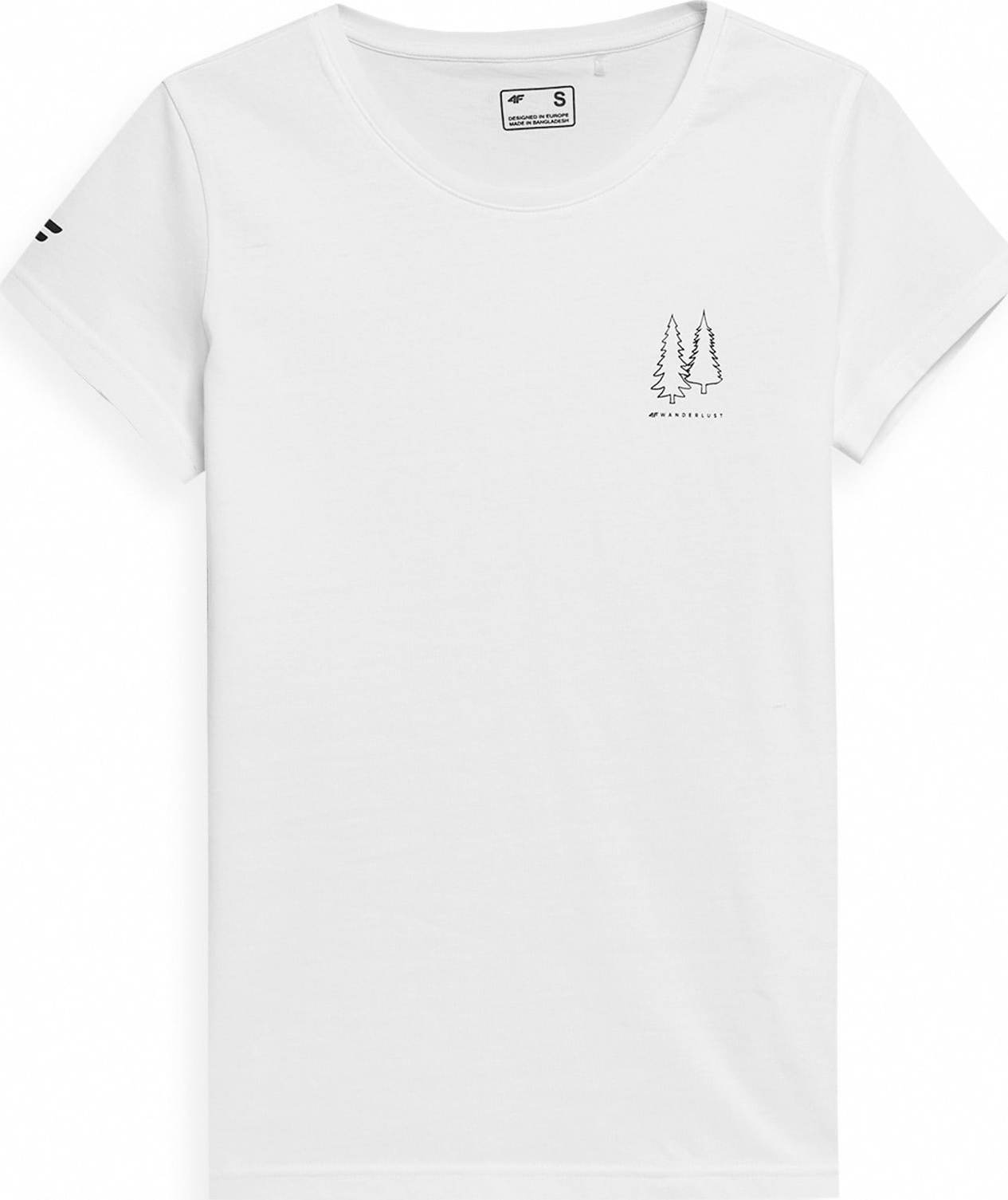 4F Funkční tričko černá / offwhite