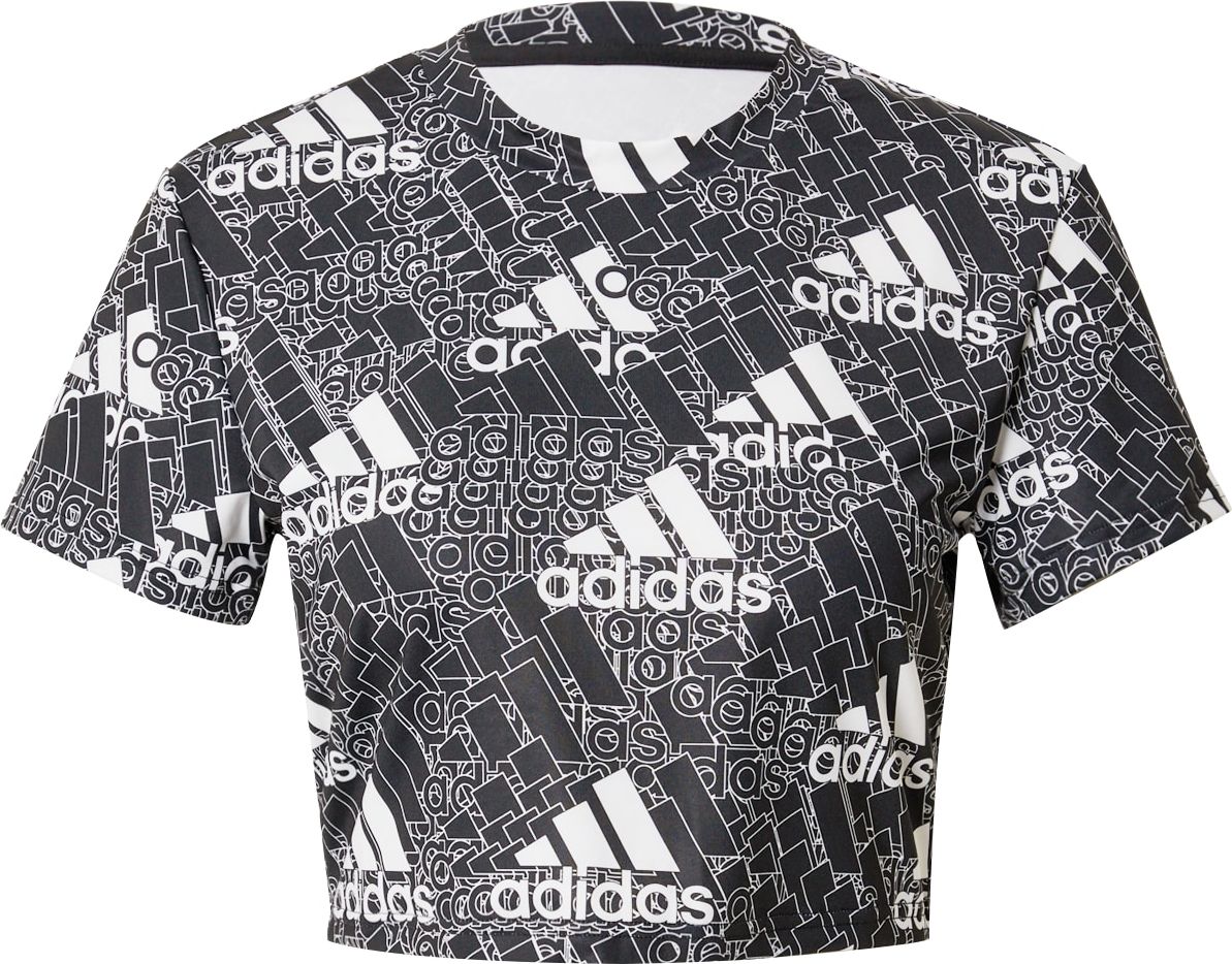 ADIDAS PERFORMANCE Funkční tričko bílá / černá / šedá