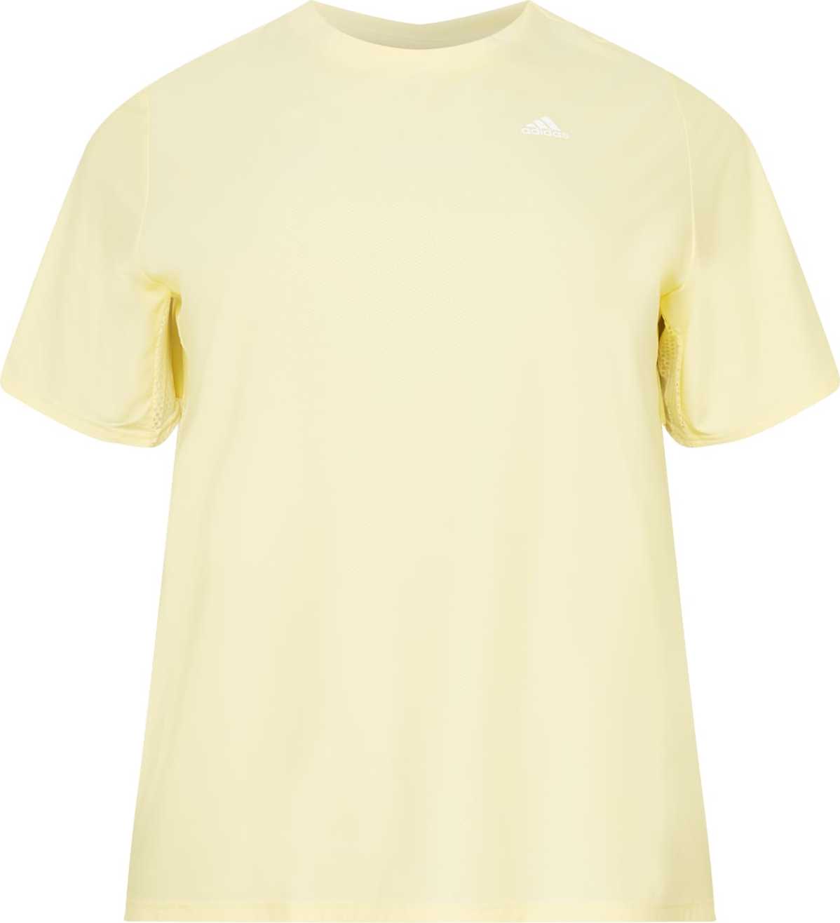 ADIDAS PERFORMANCE Funkční tričko světle žlutá / bílá