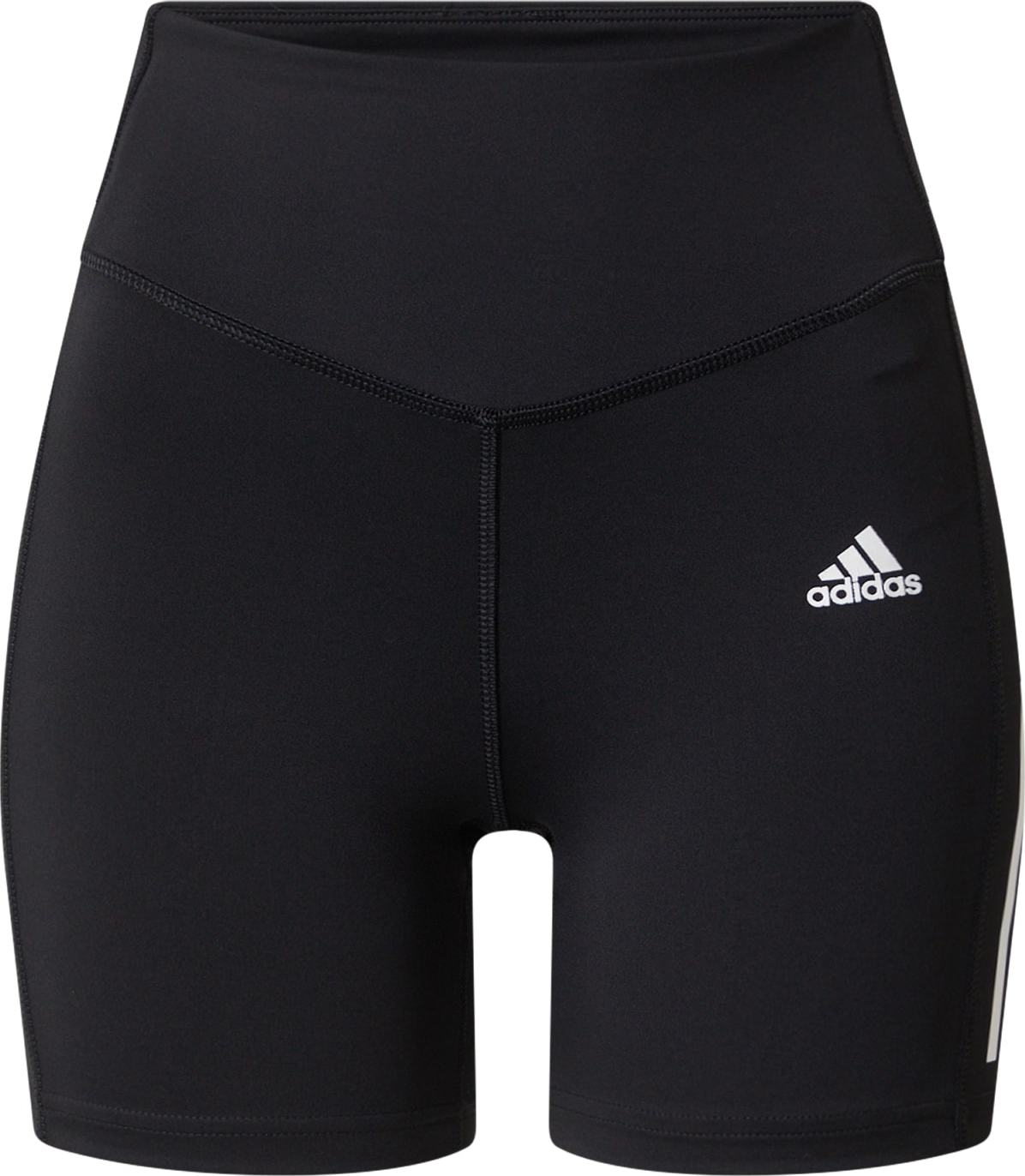 ADIDAS PERFORMANCE Sportovní kalhoty černá / bílá
