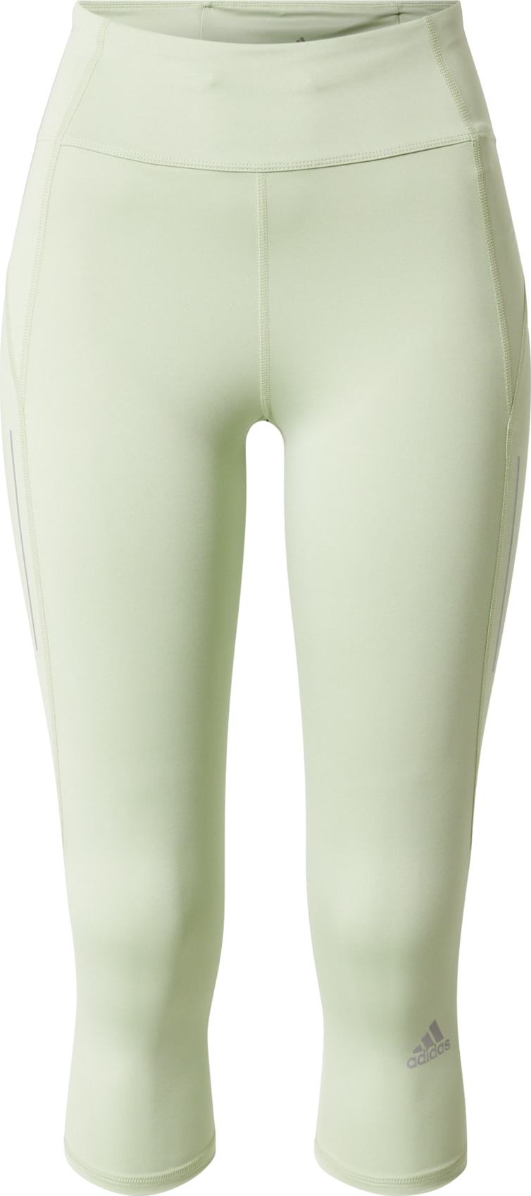 ADIDAS PERFORMANCE Sportovní kalhoty 'Own The Run' šedá / světle zelená