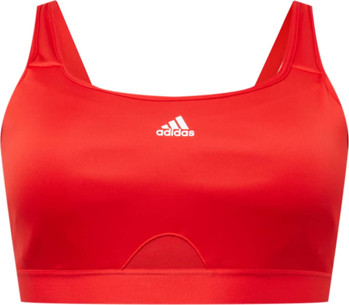 ADIDAS PERFORMANCE Sportovní podprsenka červená / bílá