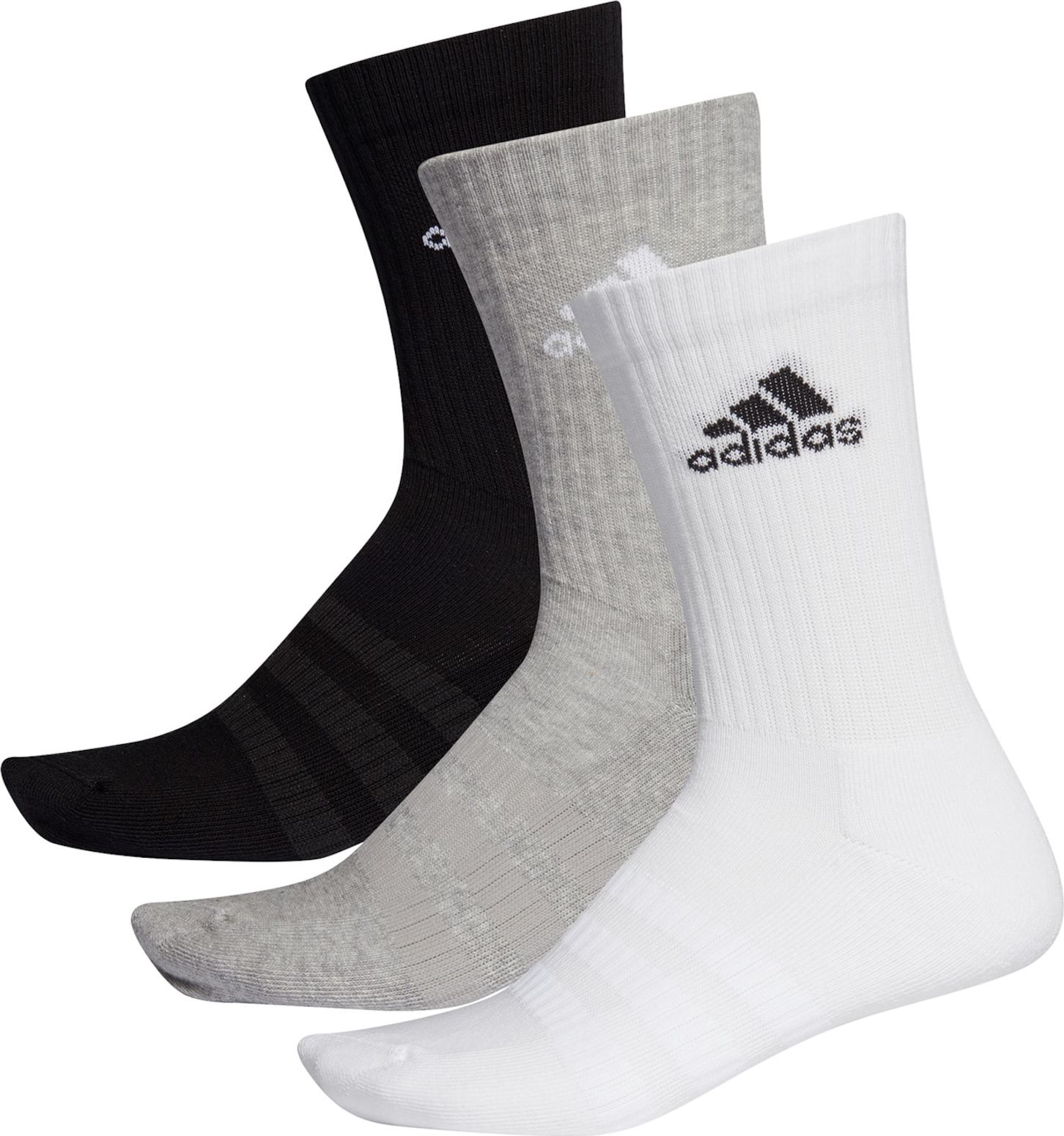 ADIDAS PERFORMANCE Sportovní ponožky 'Crew' bílá / šedá / černá