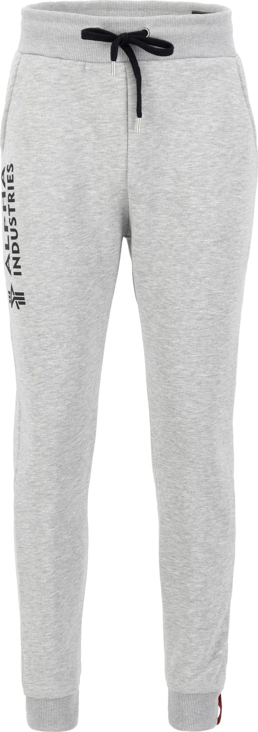 ALPHA INDUSTRIES Kalhoty šedý melír / černá