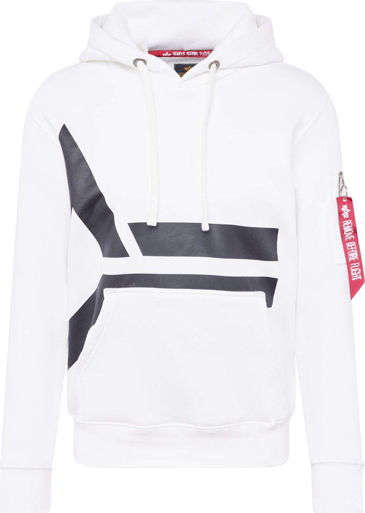 ALPHA INDUSTRIES Mikina bílá / černá