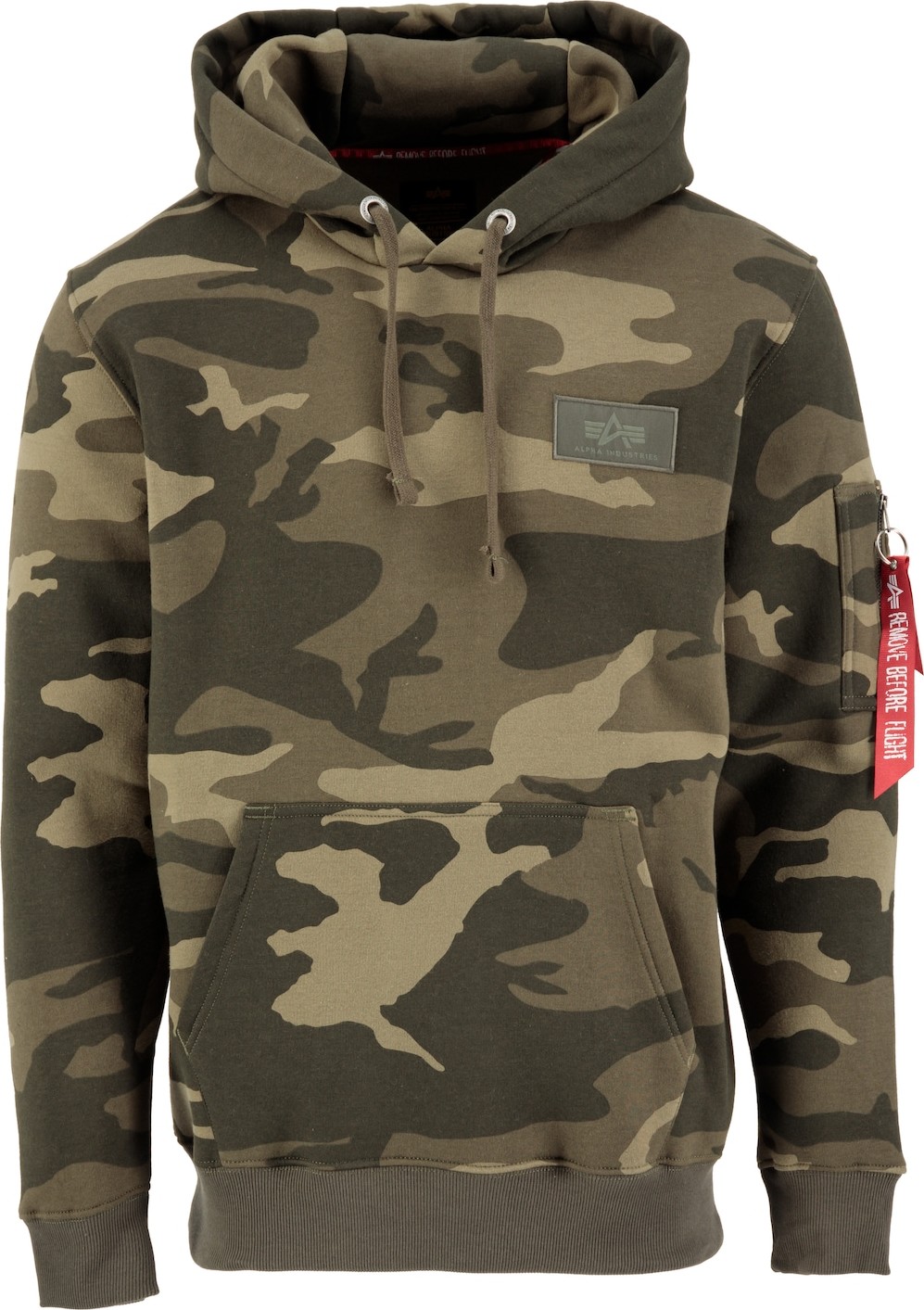 ALPHA INDUSTRIES Mikina khaki / olivová / bílá