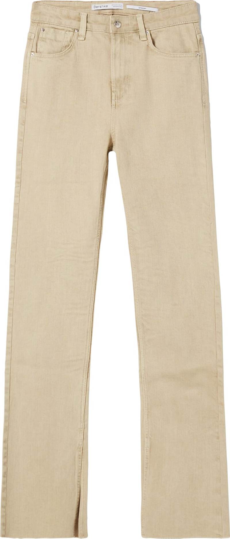Bershka Kalhoty béžová