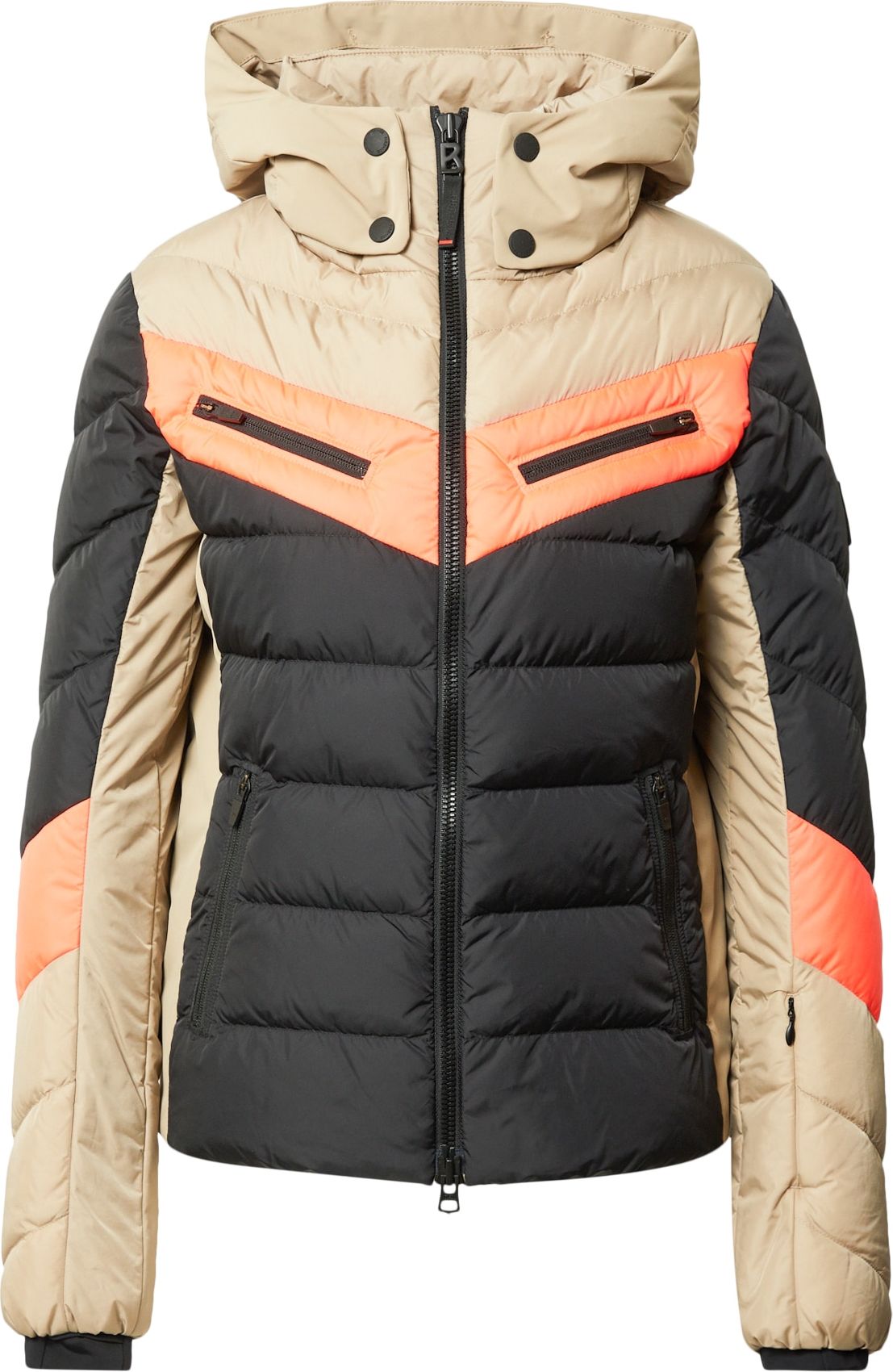 Bogner Fire + Ice Outdoorová bunda 'FARINA3' černá / béžová / oranžová