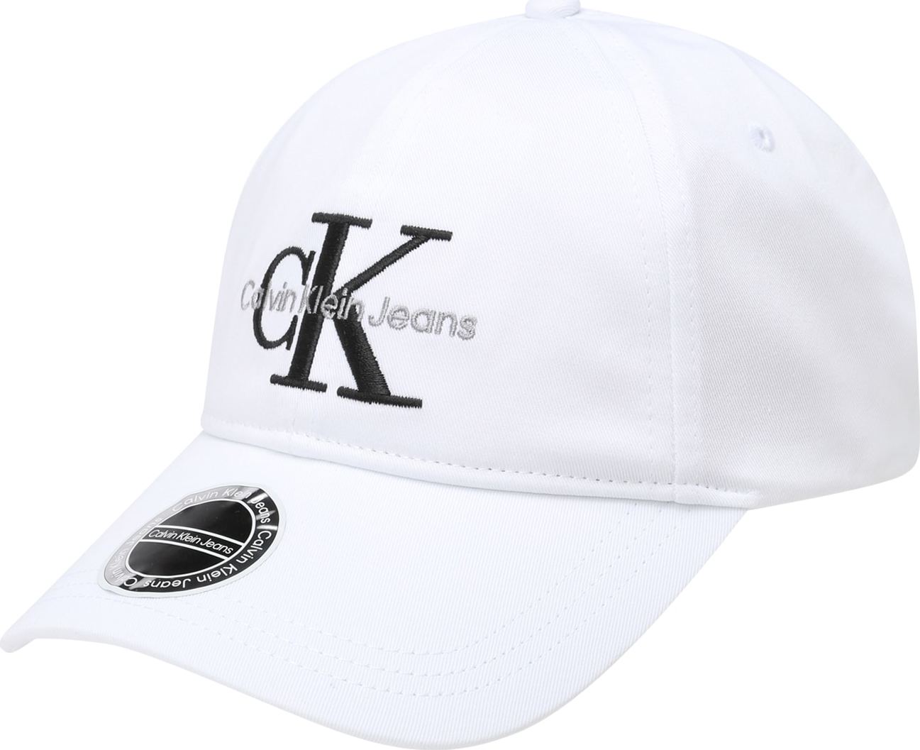 Calvin Klein Jeans Kšiltovka bílá / černá