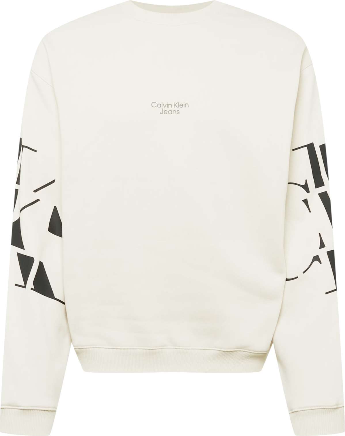 Calvin Klein Jeans Mikina krémová / černá
