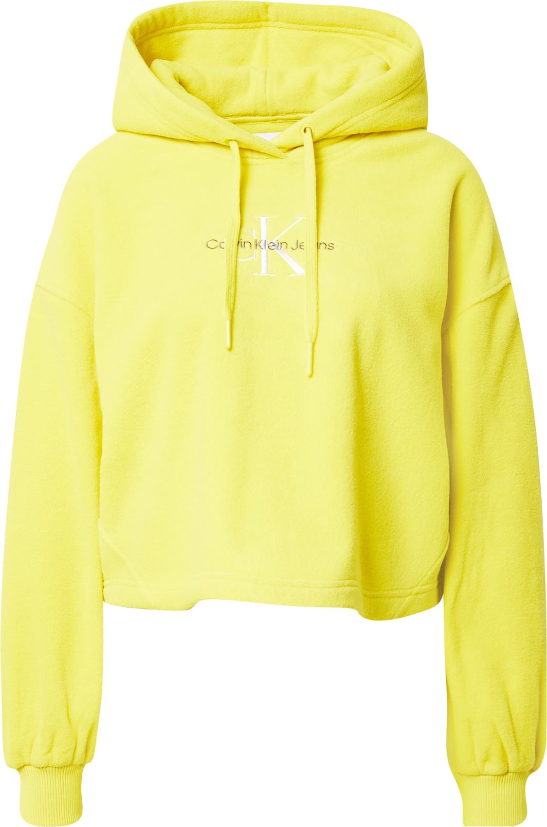 Calvin Klein Jeans Mikina žlutá / bílá