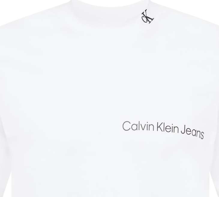 Calvin Klein Jeans Tričko bílá / černá