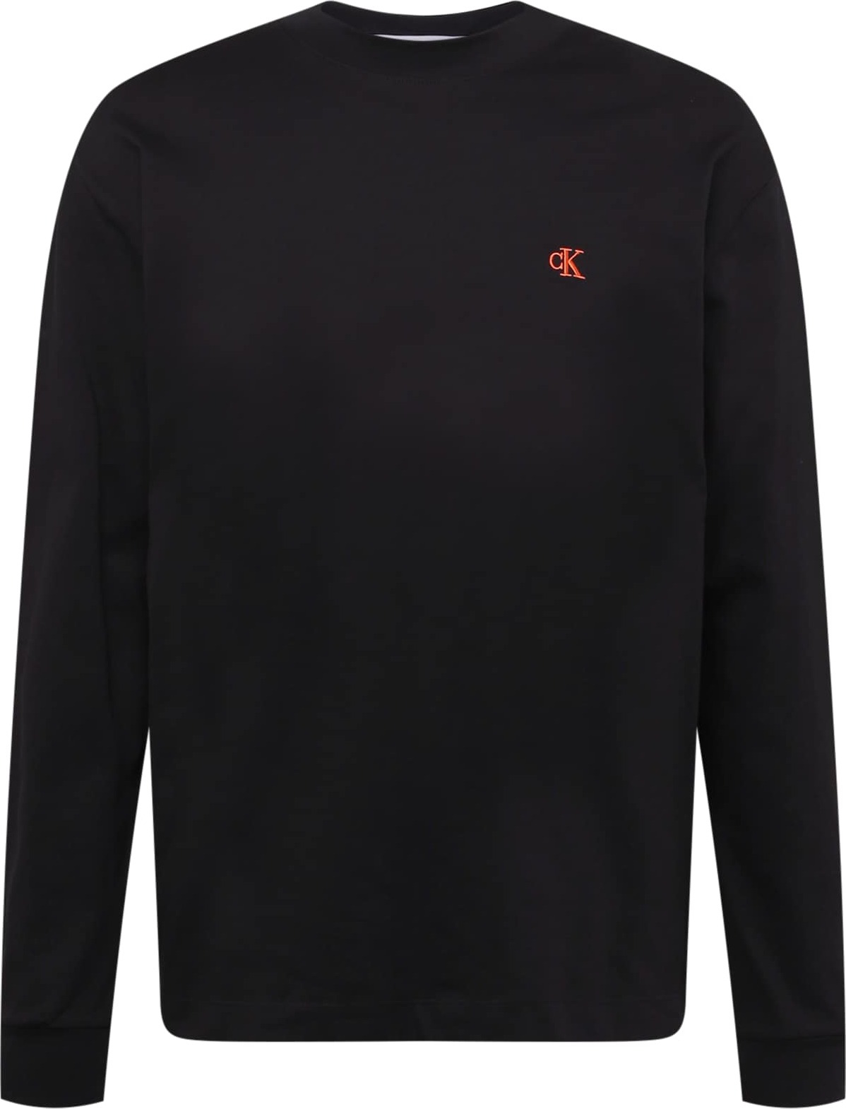 Calvin Klein Jeans Tričko černá / oranžová