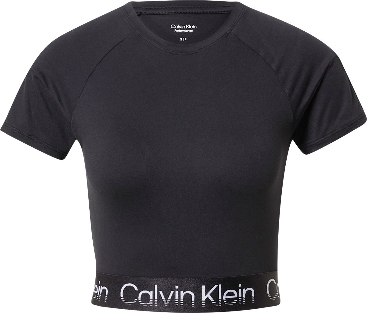 Calvin Klein Performance Funkční tričko černá / bílá