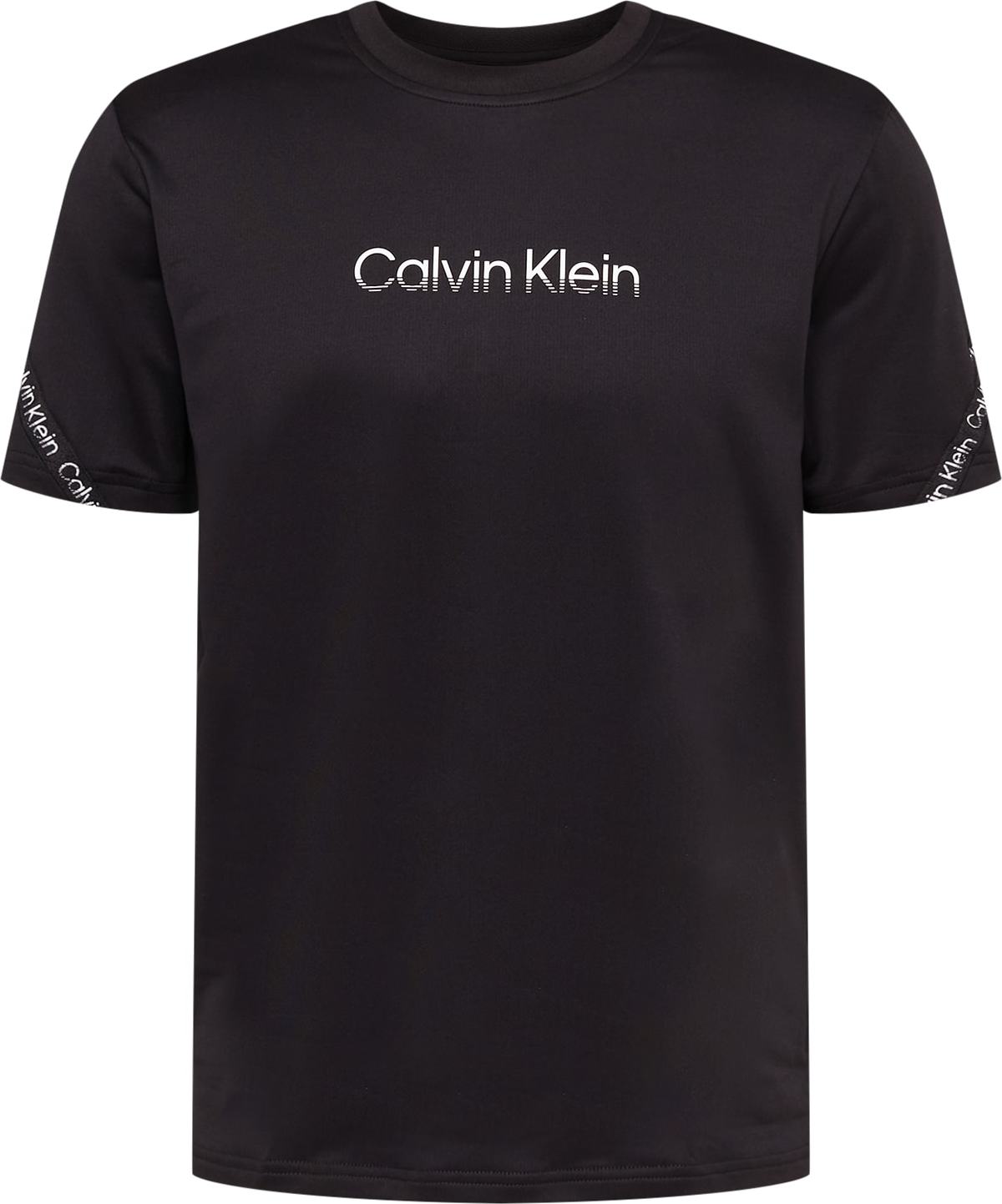 Calvin Klein Performance Funkční tričko černá / bílá