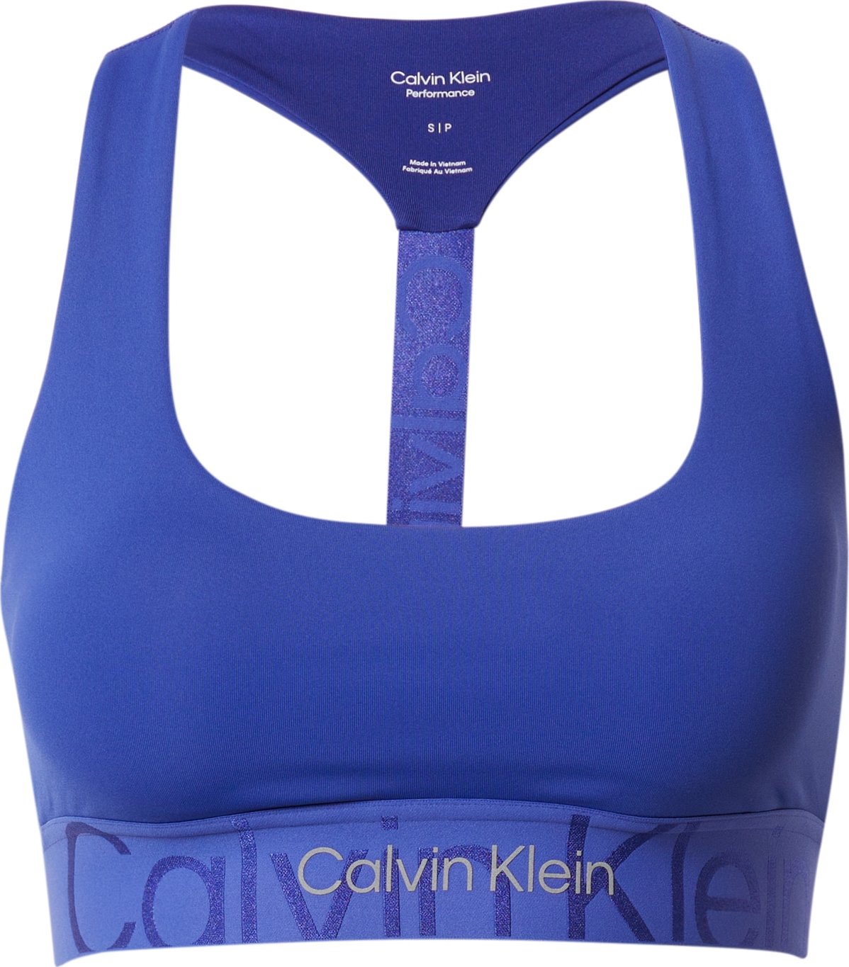 Calvin Klein Performance Sportovní podprsenka modrá / šedá