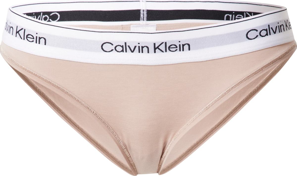 Calvin Klein Underwear Kalhotky bílá / černá / tělová / světle šedá