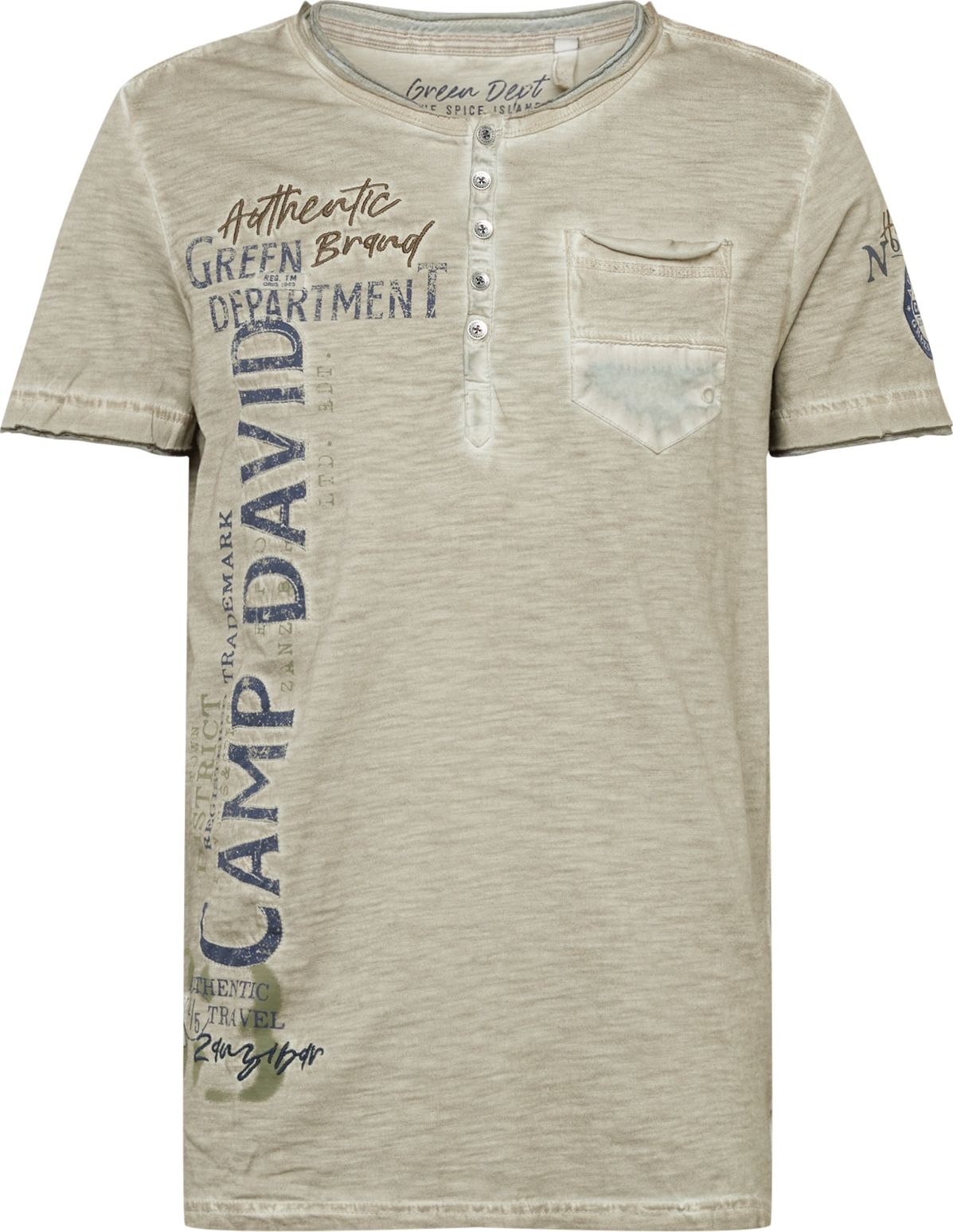 CAMP DAVID Tričko námořnická modř / khaki