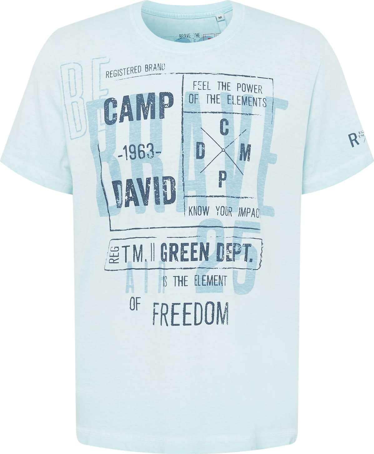 CAMP DAVID Tričko námořnická modř / světlemodrá