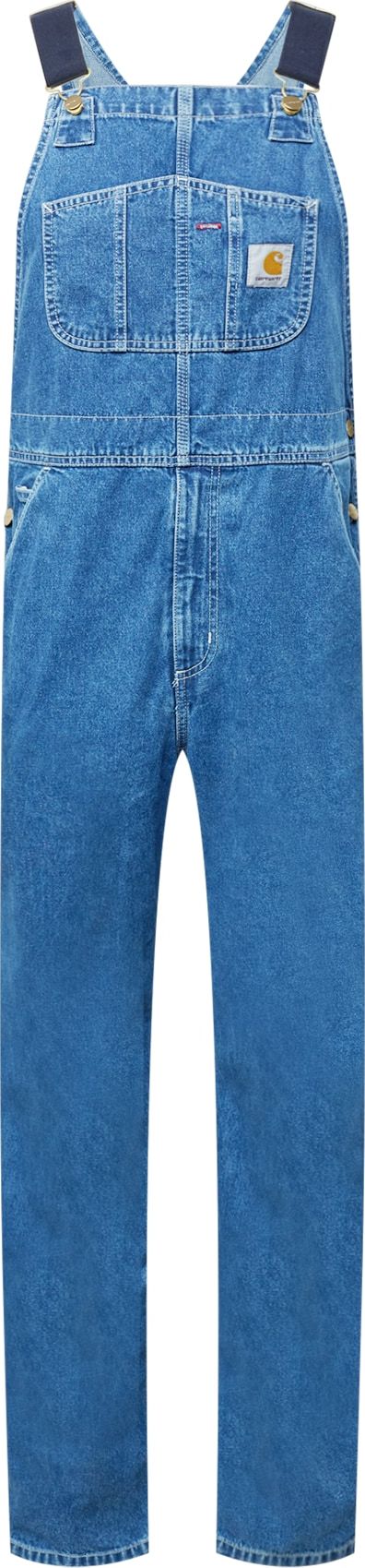 Carhartt WIP Džíny s laclem modrá džínovina