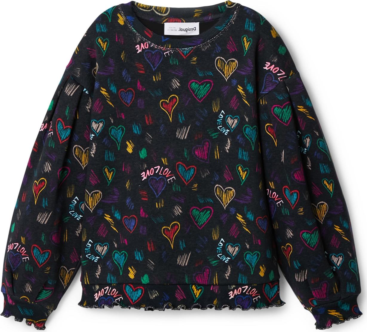 Desigual Mikina černá / mix barev