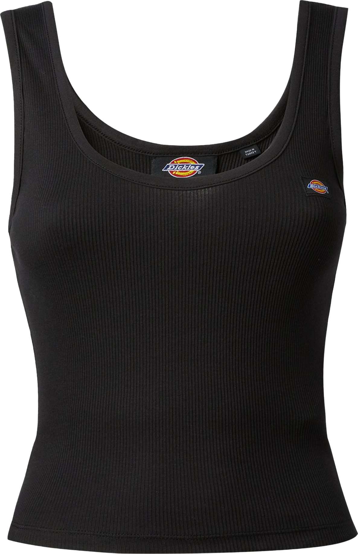 DICKIES Tričko 'MAPLETON' černá / žlutá / červená / bílá