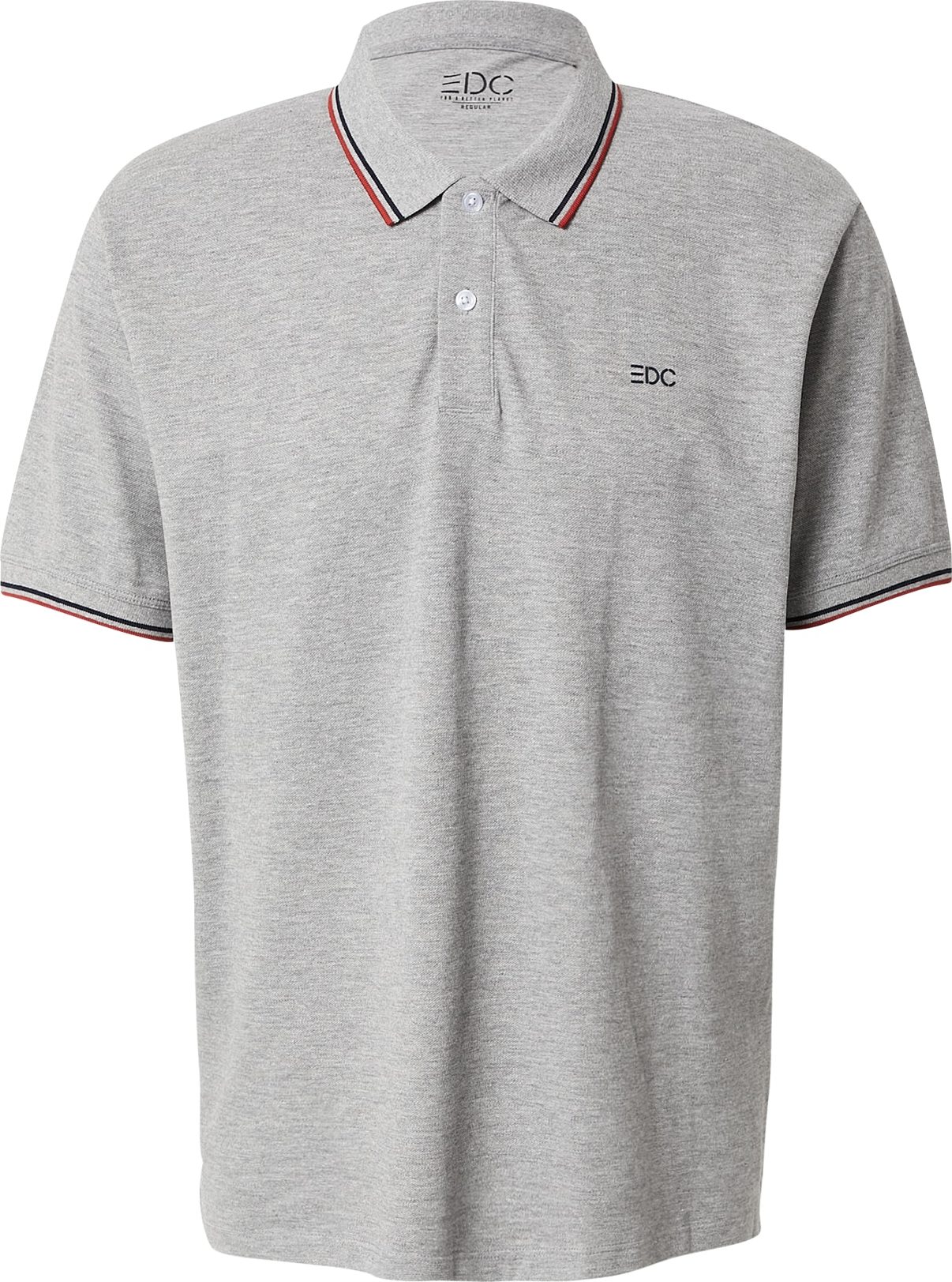 EDC BY ESPRIT Tričko šedá / červená / černá