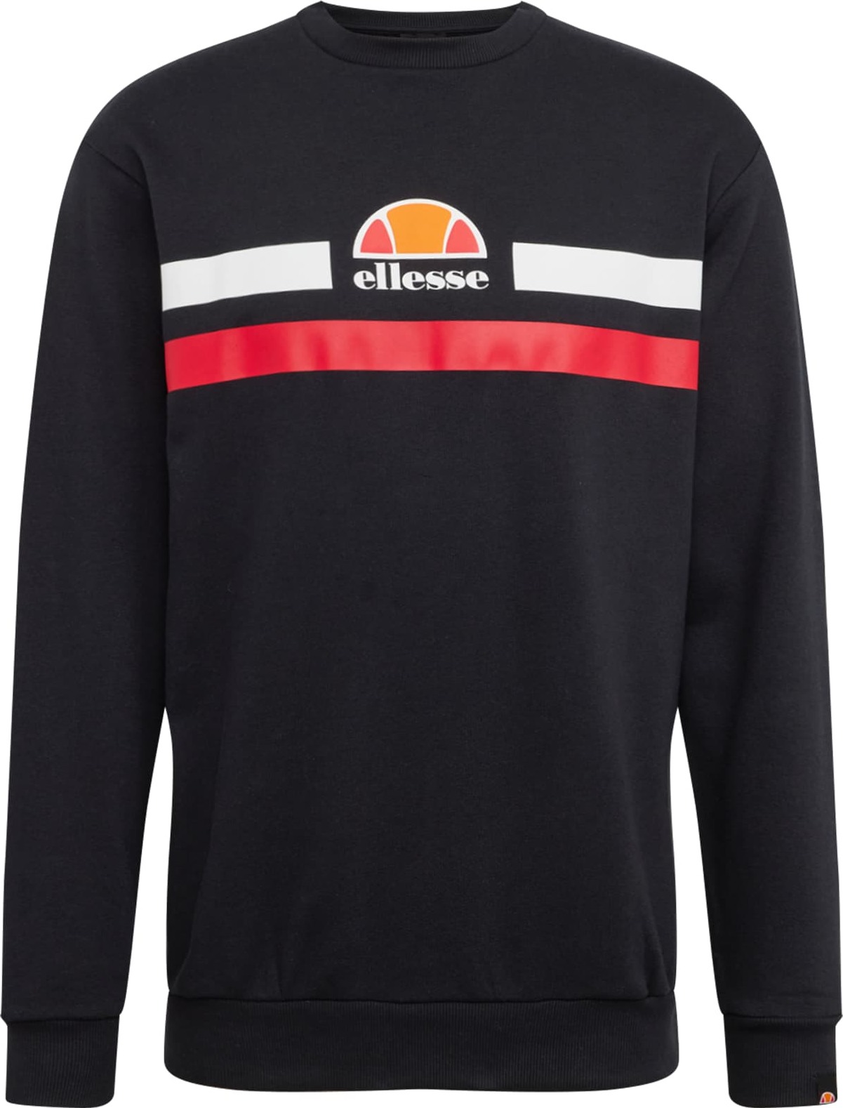 ELLESSE Mikina černá / bílá / grenadina / oranžová