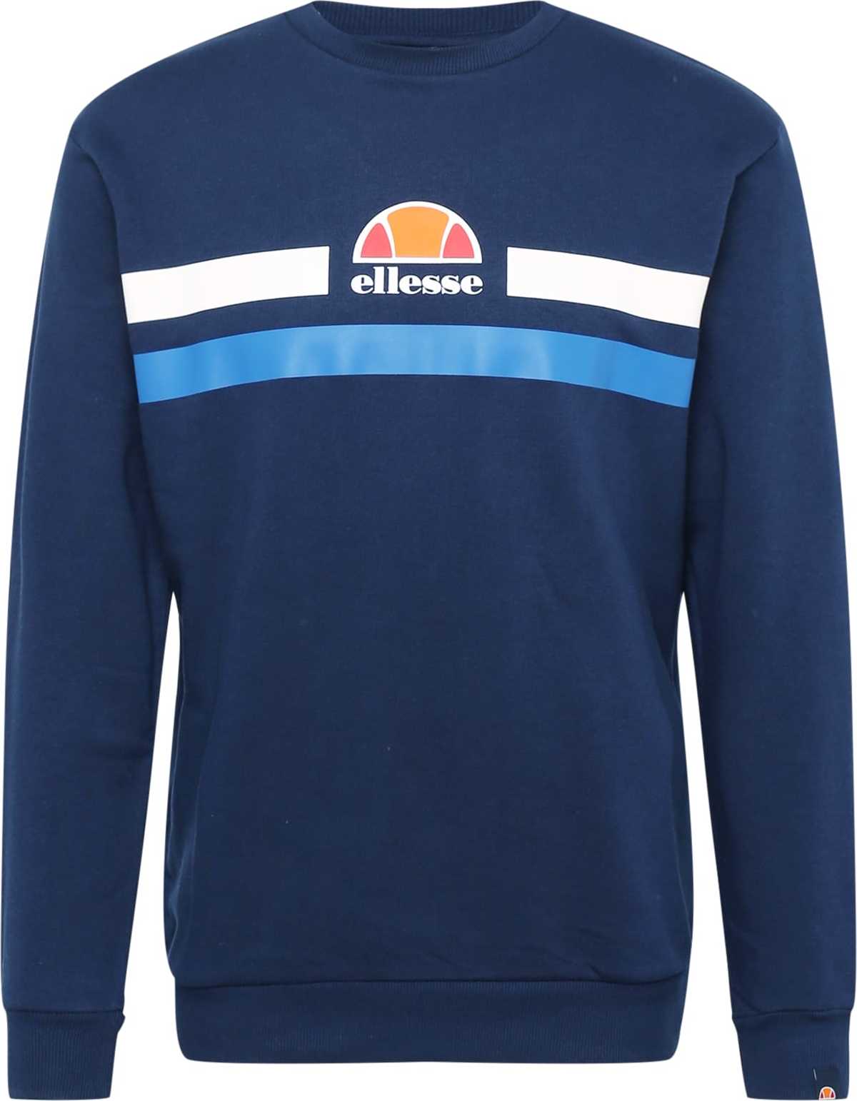 ELLESSE Mikina námořnická modř / nebeská modř / bílá / oranžová
