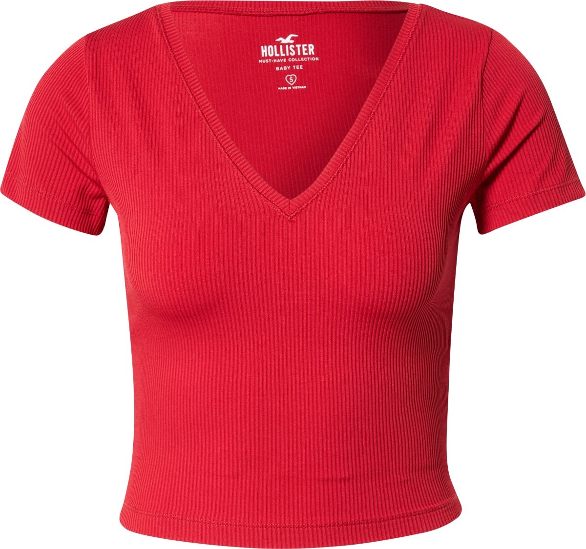 HOLLISTER Tričko ohnivá červená