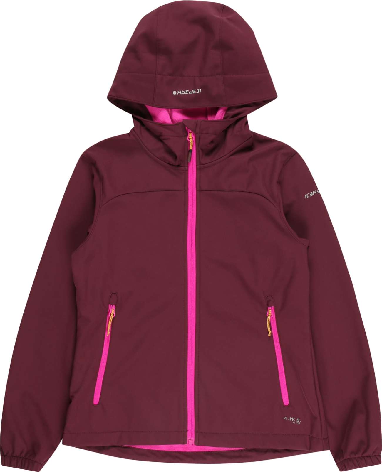 ICEPEAK Outdoorová bunda 'KOBRYN' burgundská červeň / šedá / pink